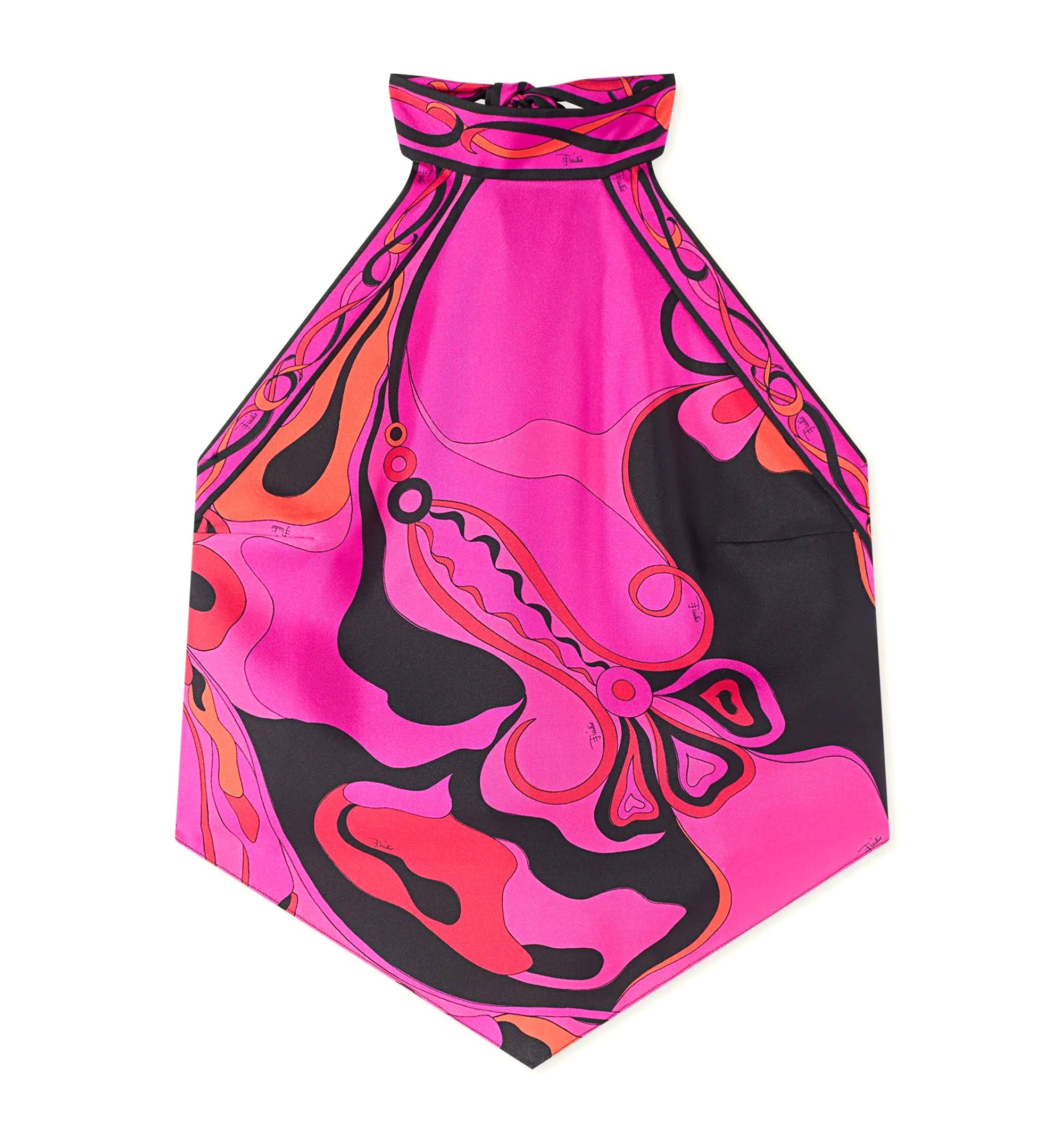 Orchidee Print Silk Top