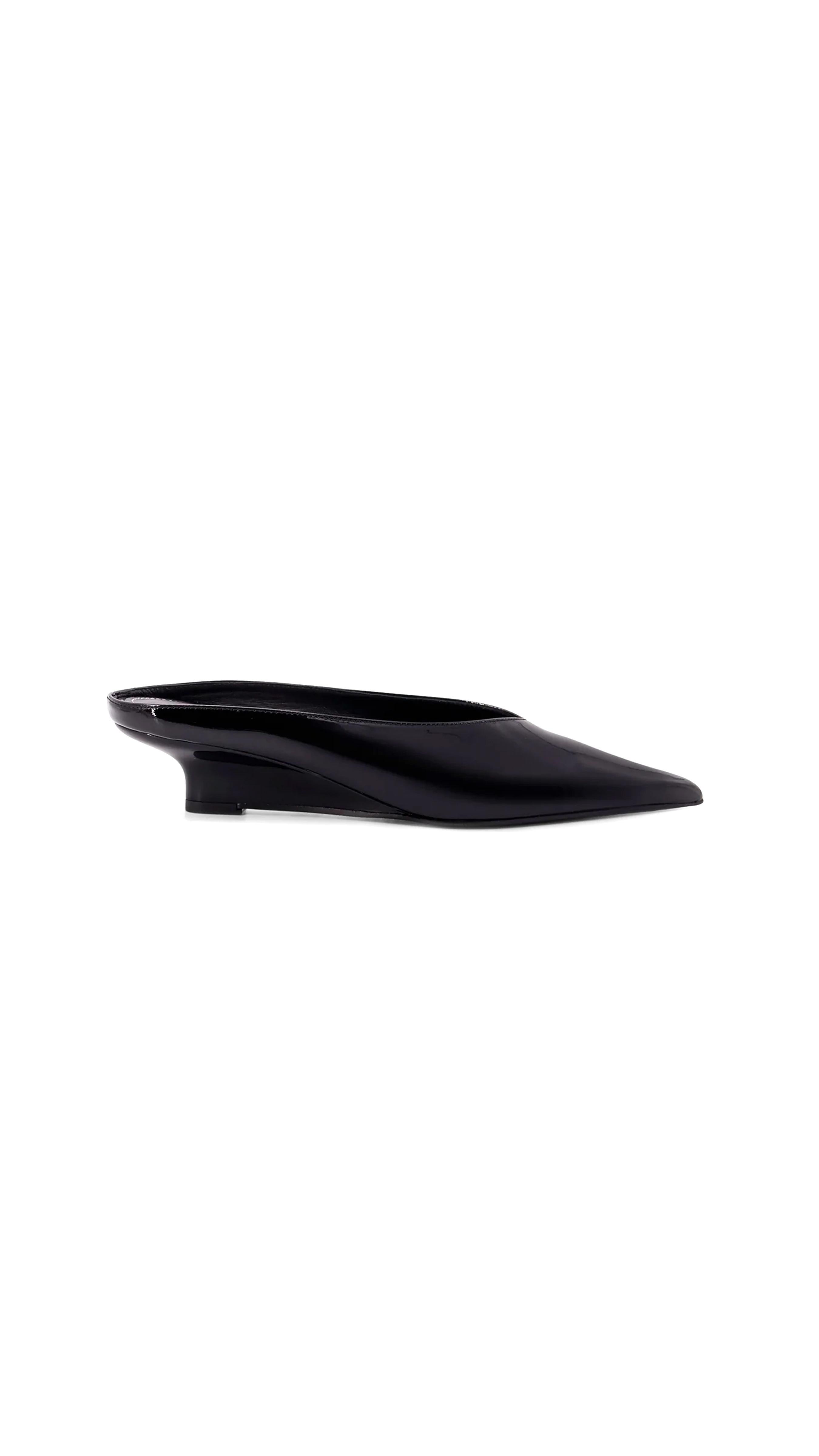 35mm Patent-leather Mules - Black