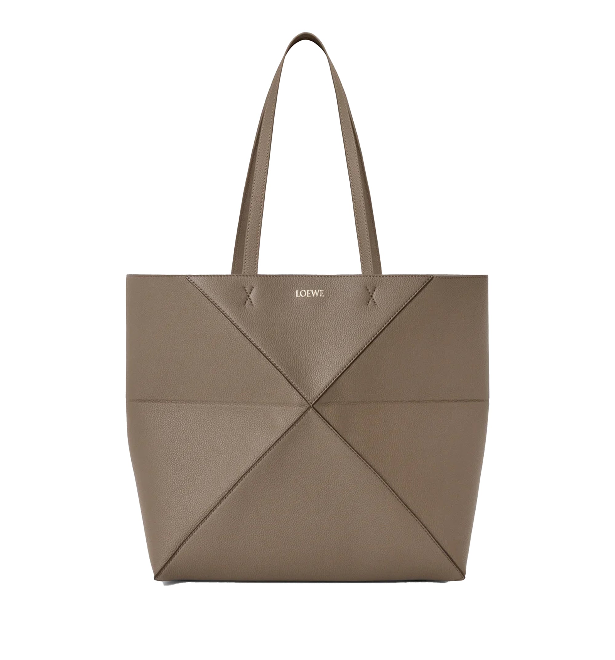 Medium Horizontal Puzzle Fold Tote In Soft Grained Calfskin