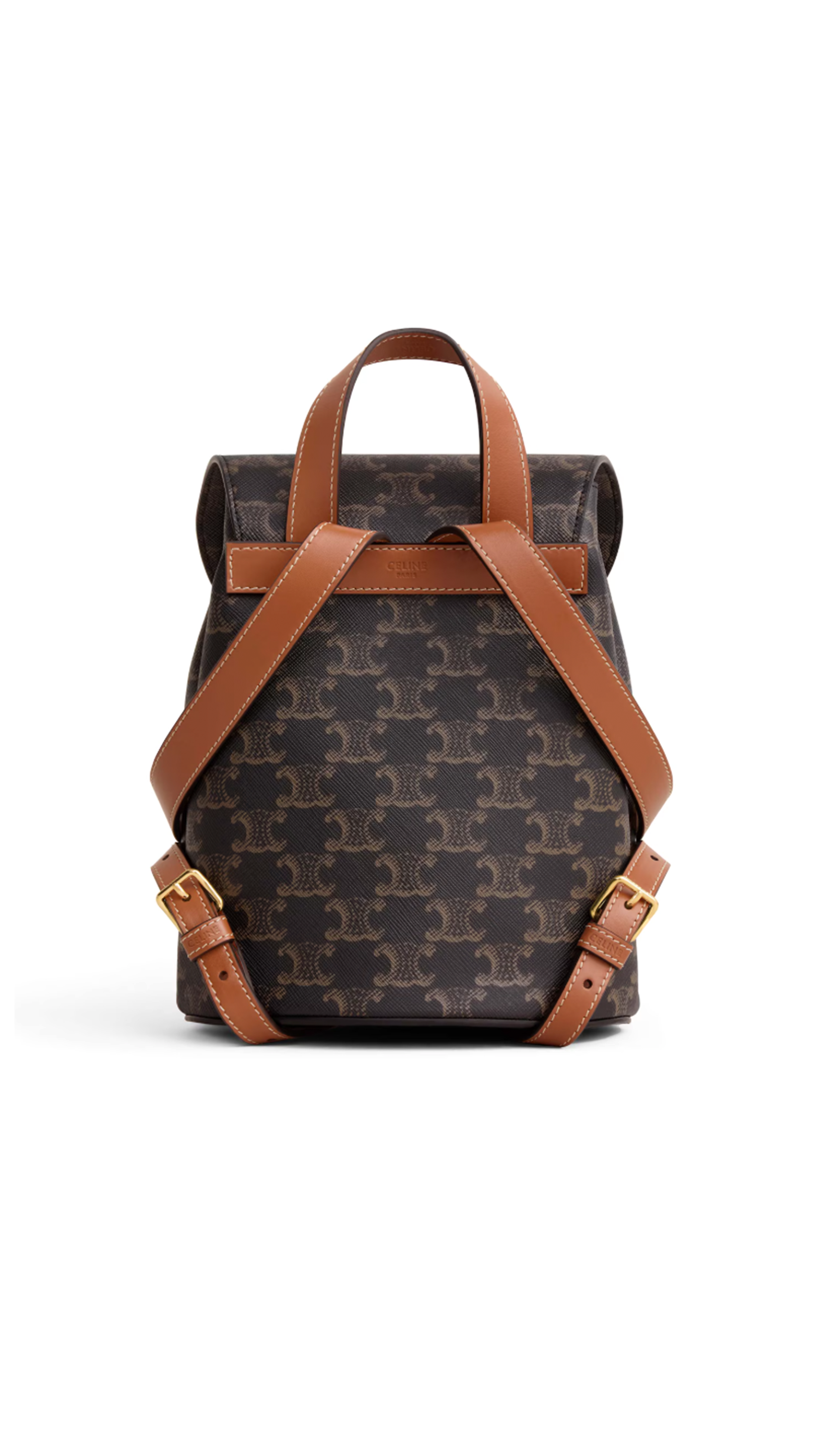 Bonnie Backpack Triomphe Canvas and Calfskin - Tan