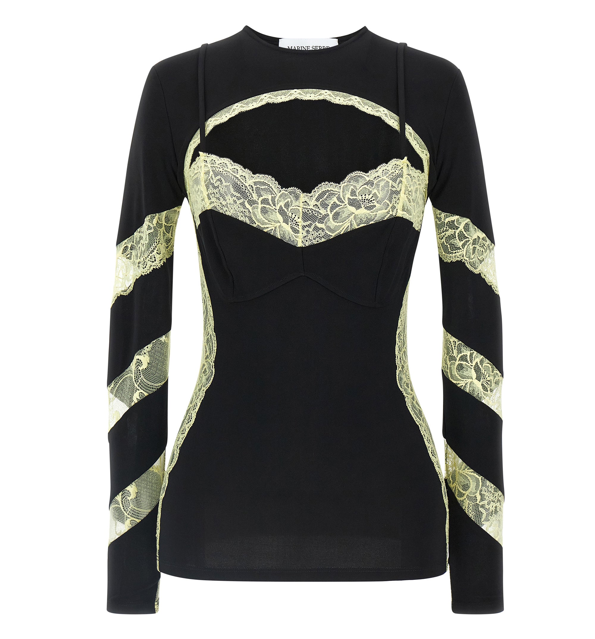 Trompe L’Oeil Lace-Insert Top