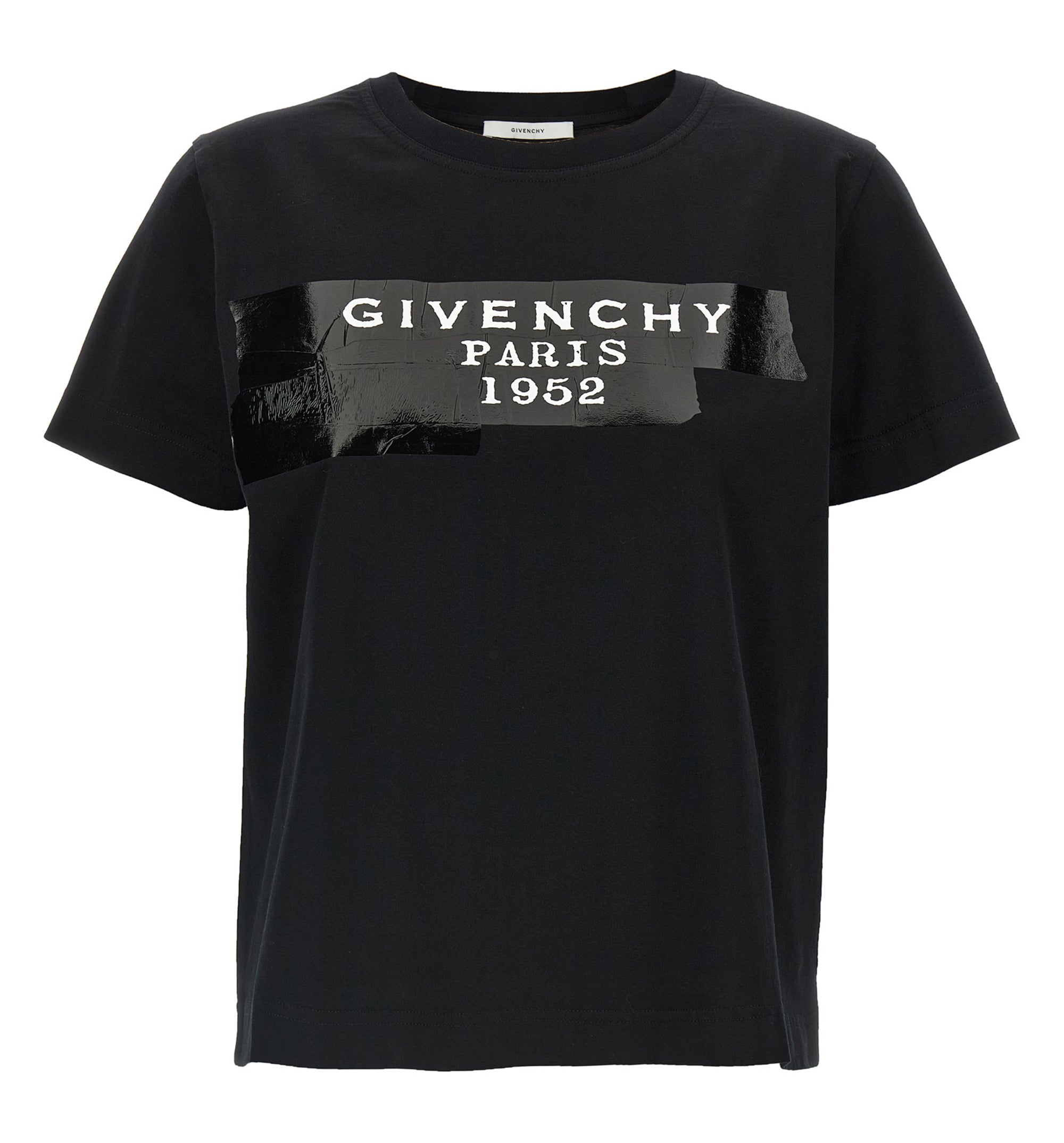 T-Shirt In Cotton With Givenchy Tape Print