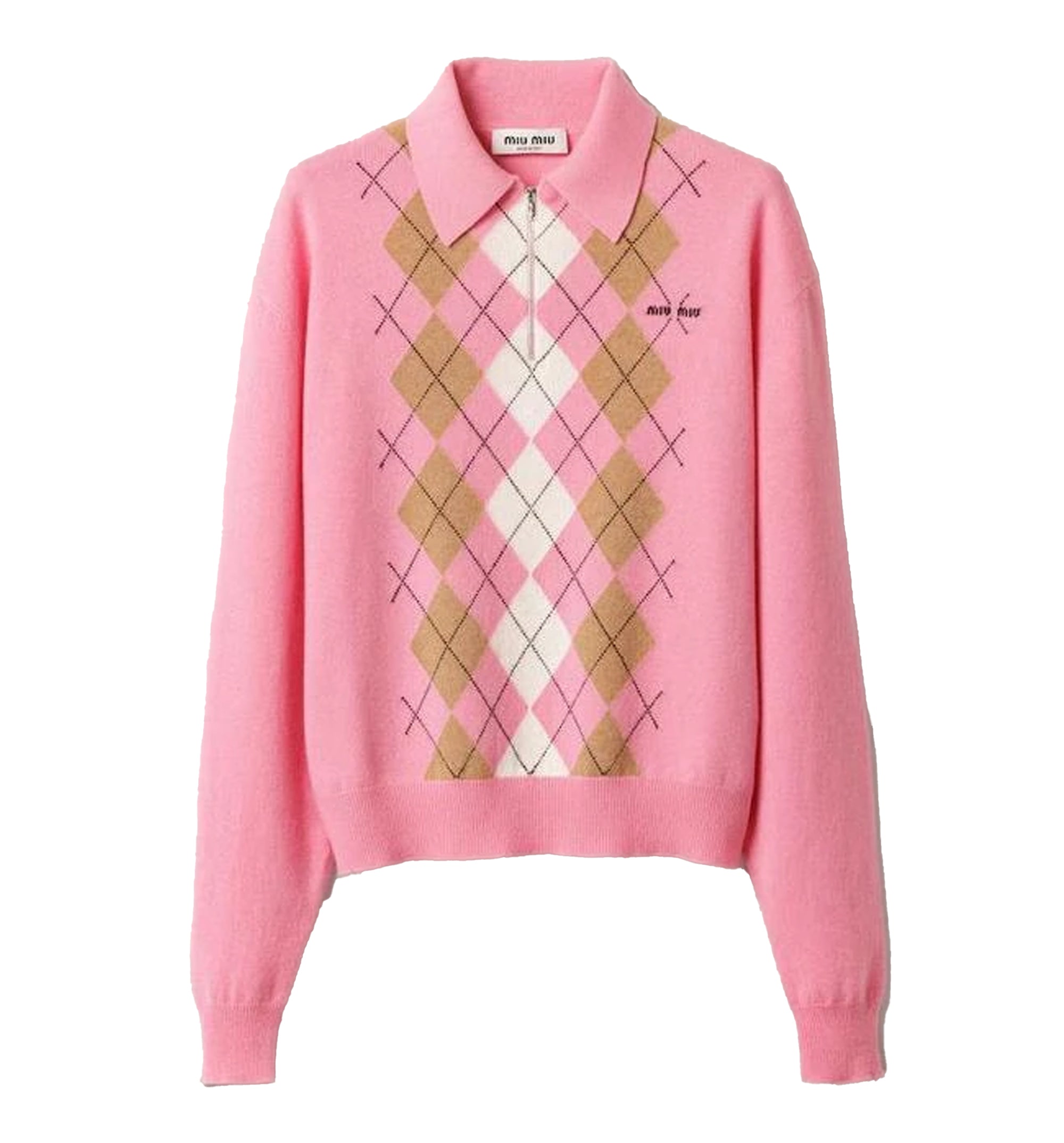 Cashmere Polo Shirt With Zip