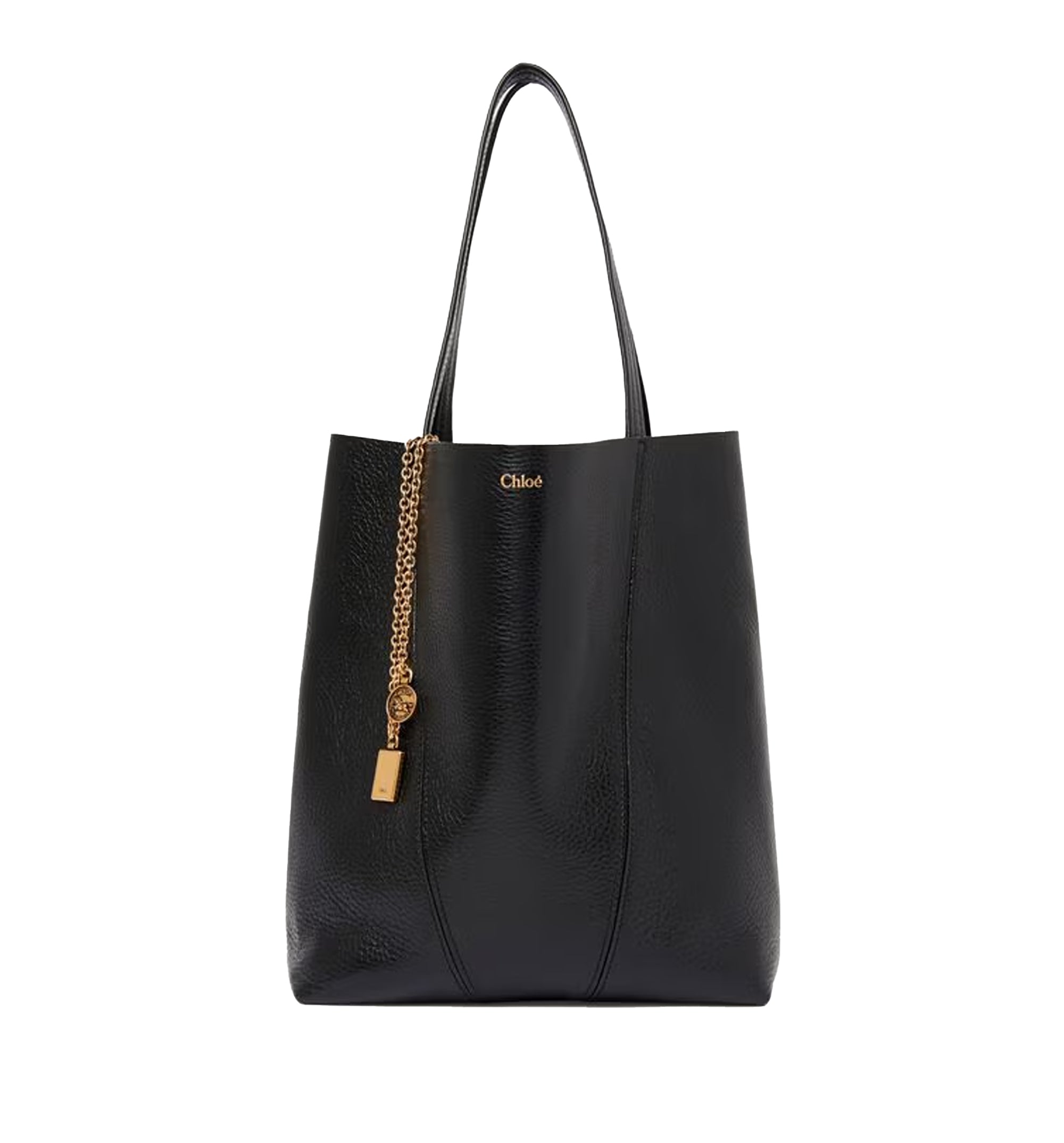 Spin Tote Bag In Grained Leather