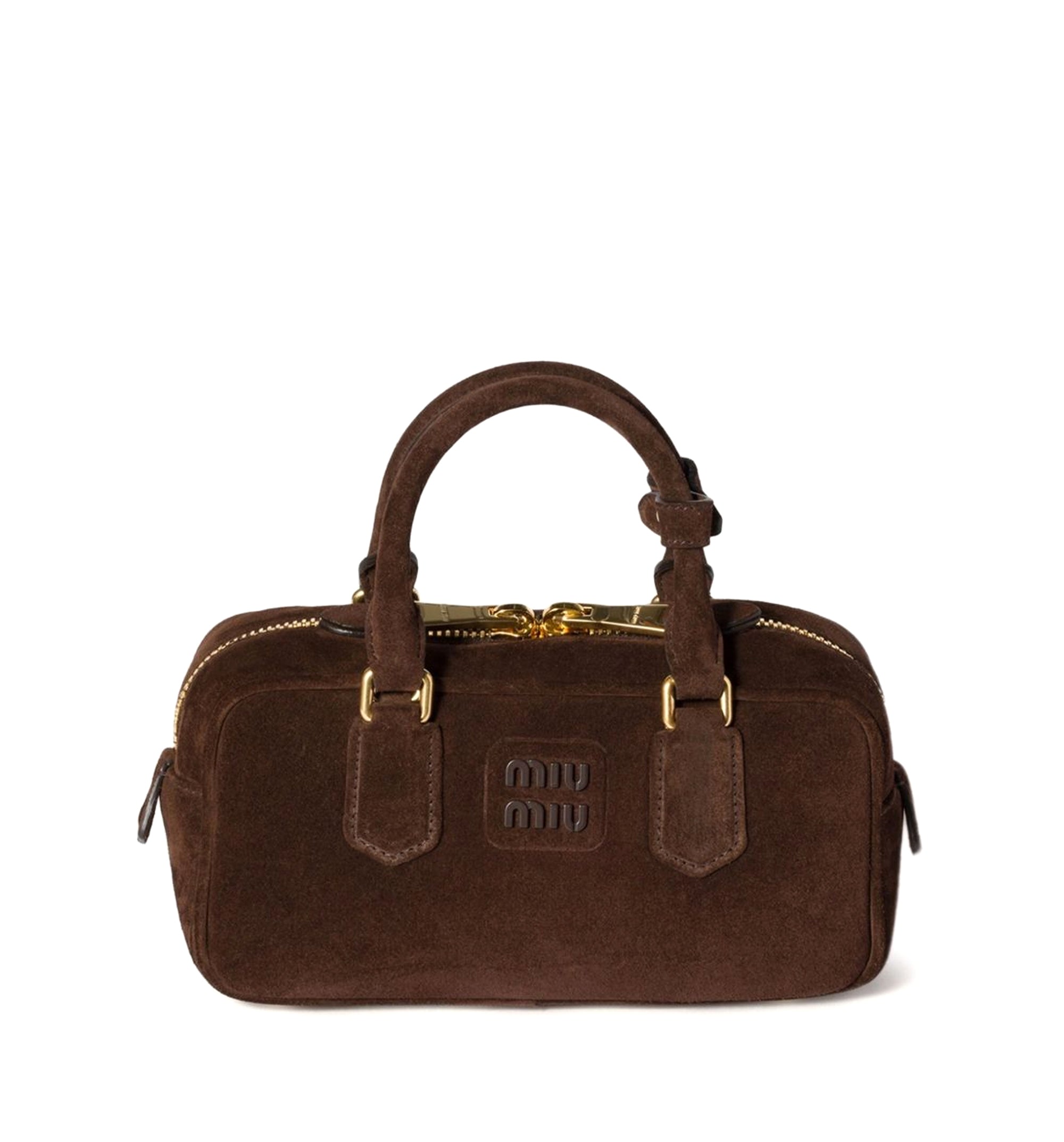 Arcadie Padded Suede Top-handle Bag