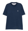 Cotton jersey crew neck T-shirt with logo