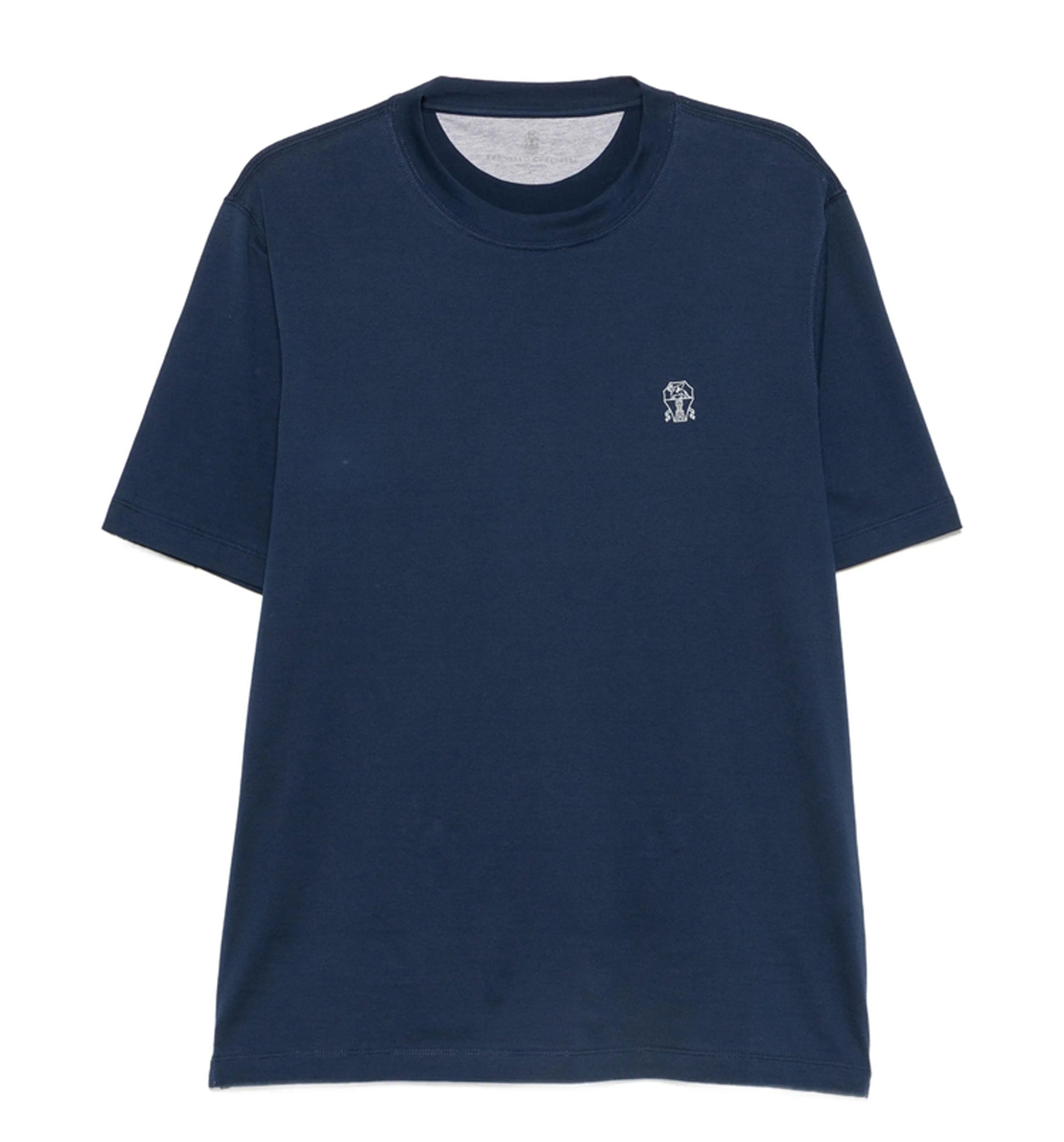 Cotton jersey crew neck T-shirt with logo
