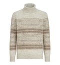 Alpaca, cashmere and wool nordic jacquard turtleneck sweater