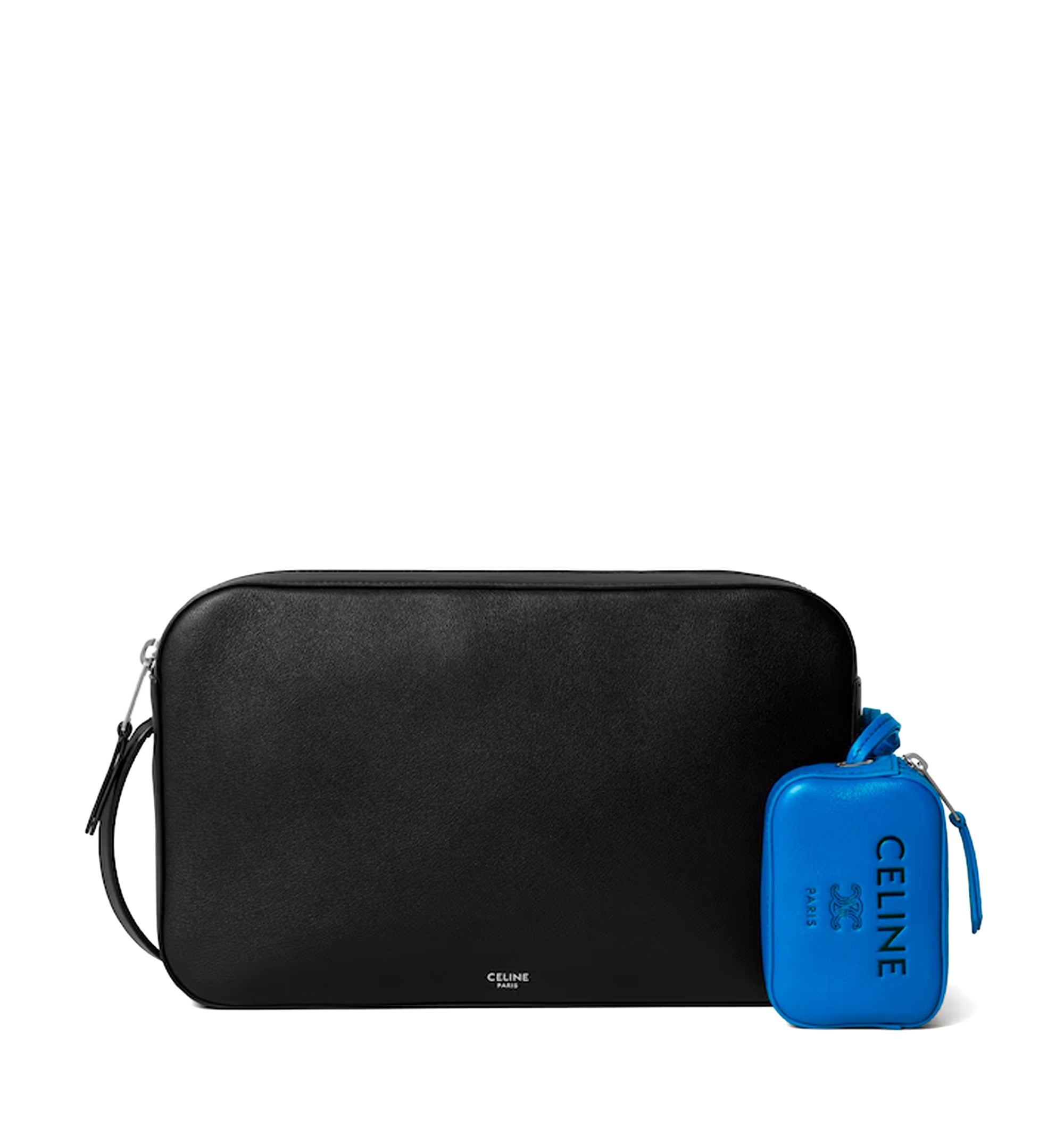 Messenger Bag With Charm In Smooth Calfskin And Lambskin