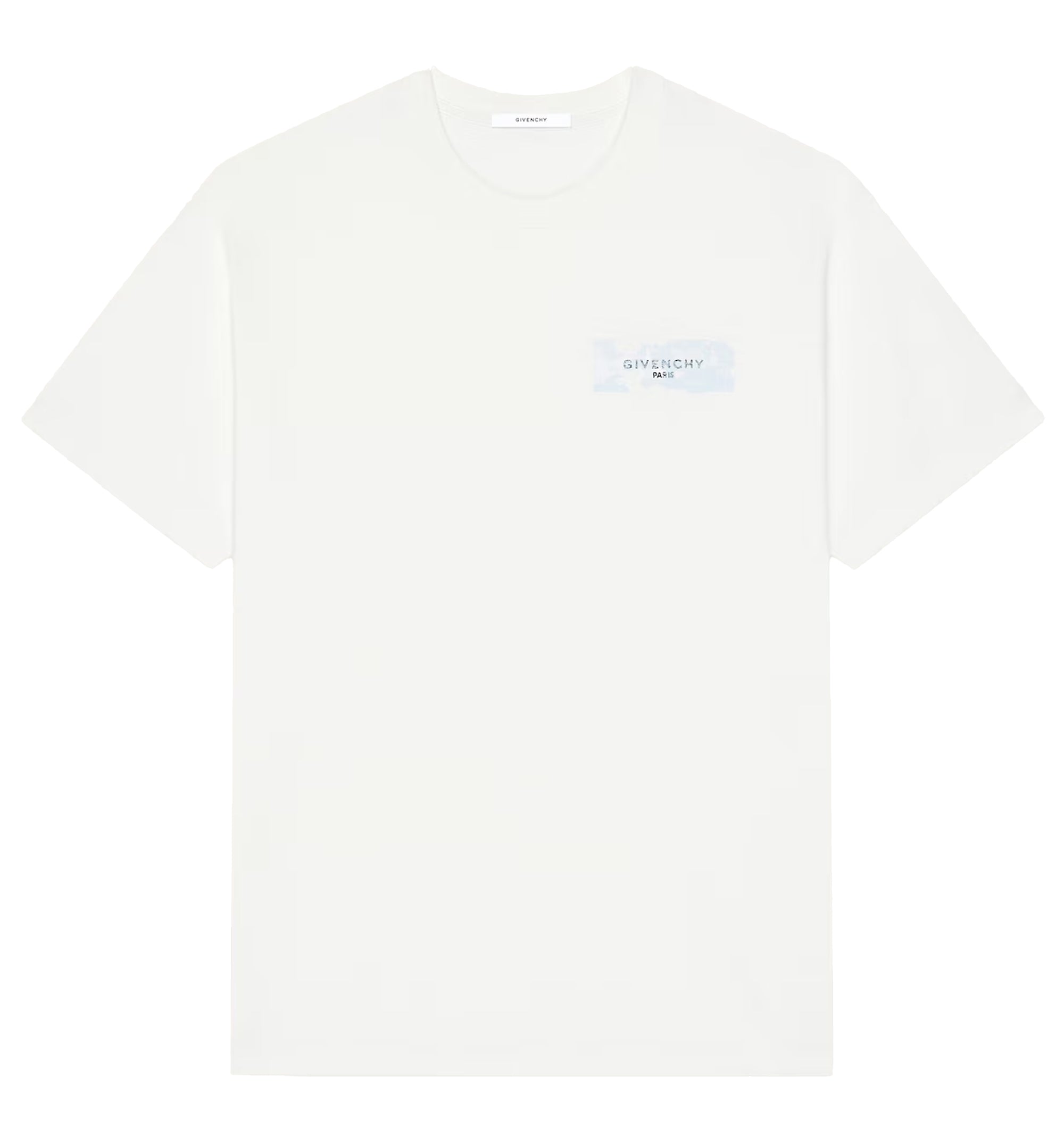 T-Shirt In Cotton With Givenchy Paris Paint Print