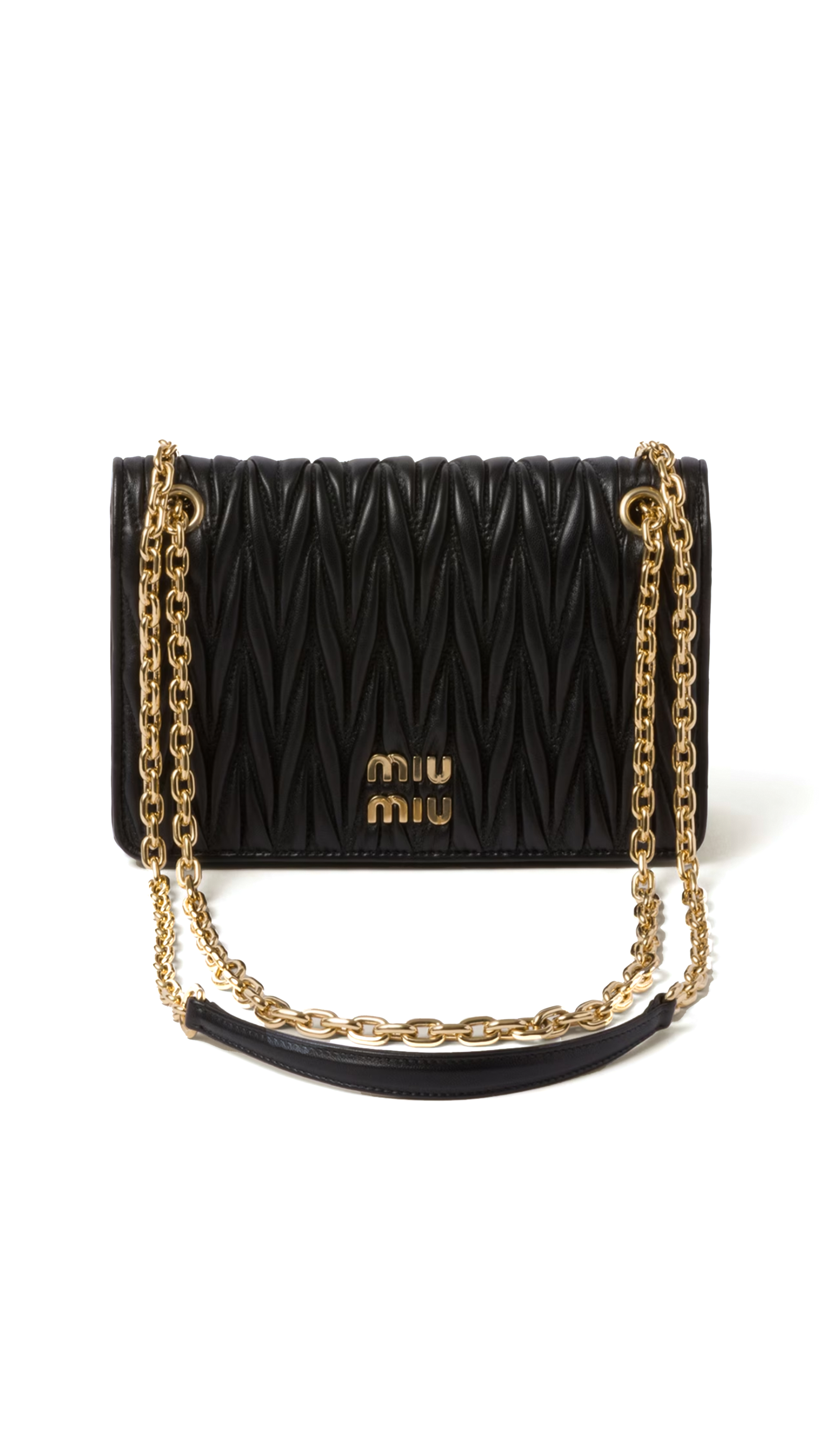 Matelassé Nappa Leather Mini-Bag - Black