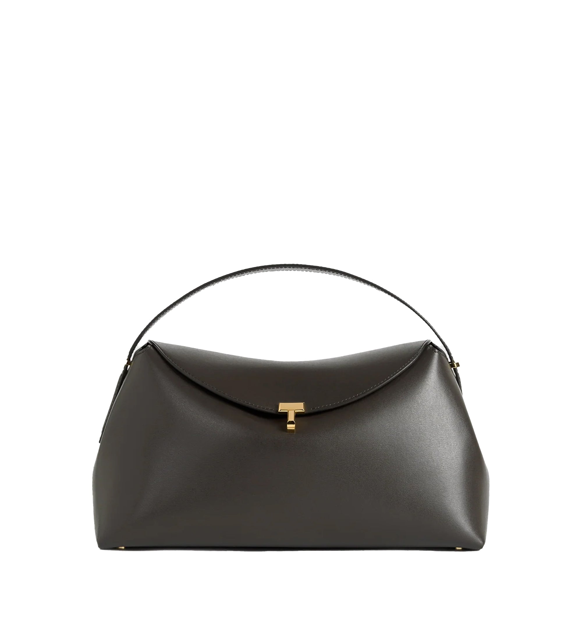 T-Lock Leather Top Handle Bag