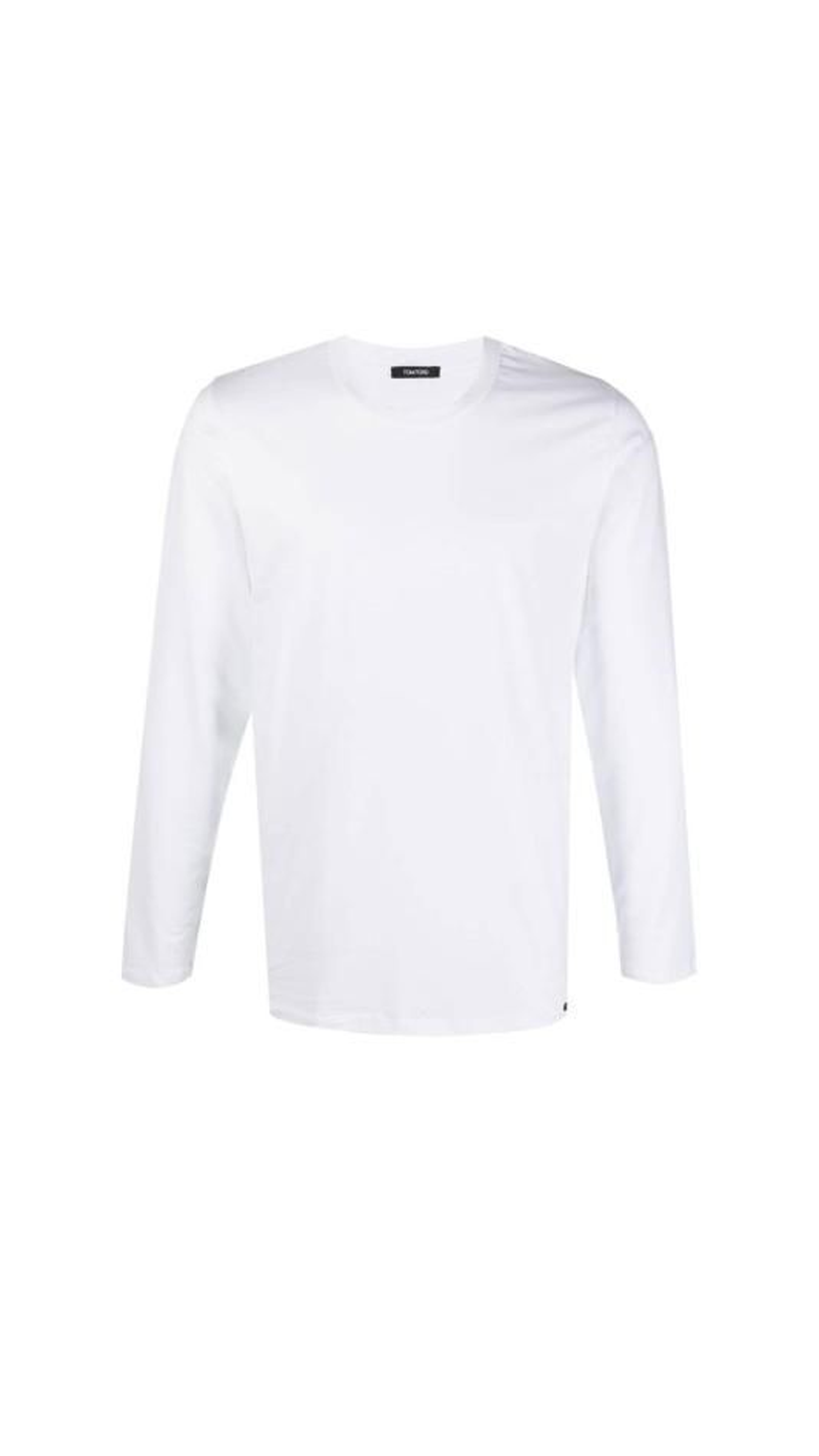 Cotton Modal Long Sleeve T-Shirt- White