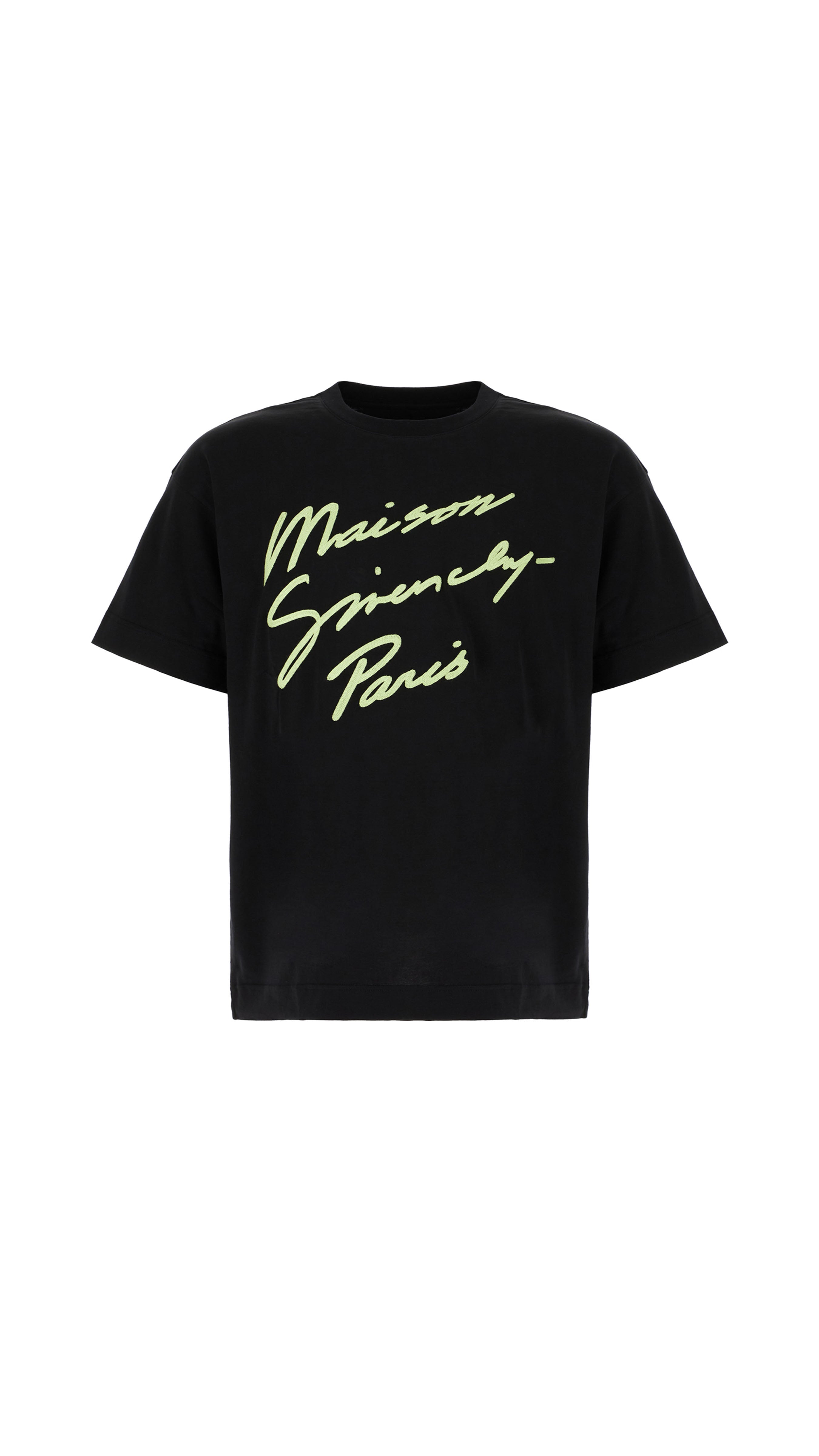 Maison Givenchy T-shirt In Cotton - Black / Green