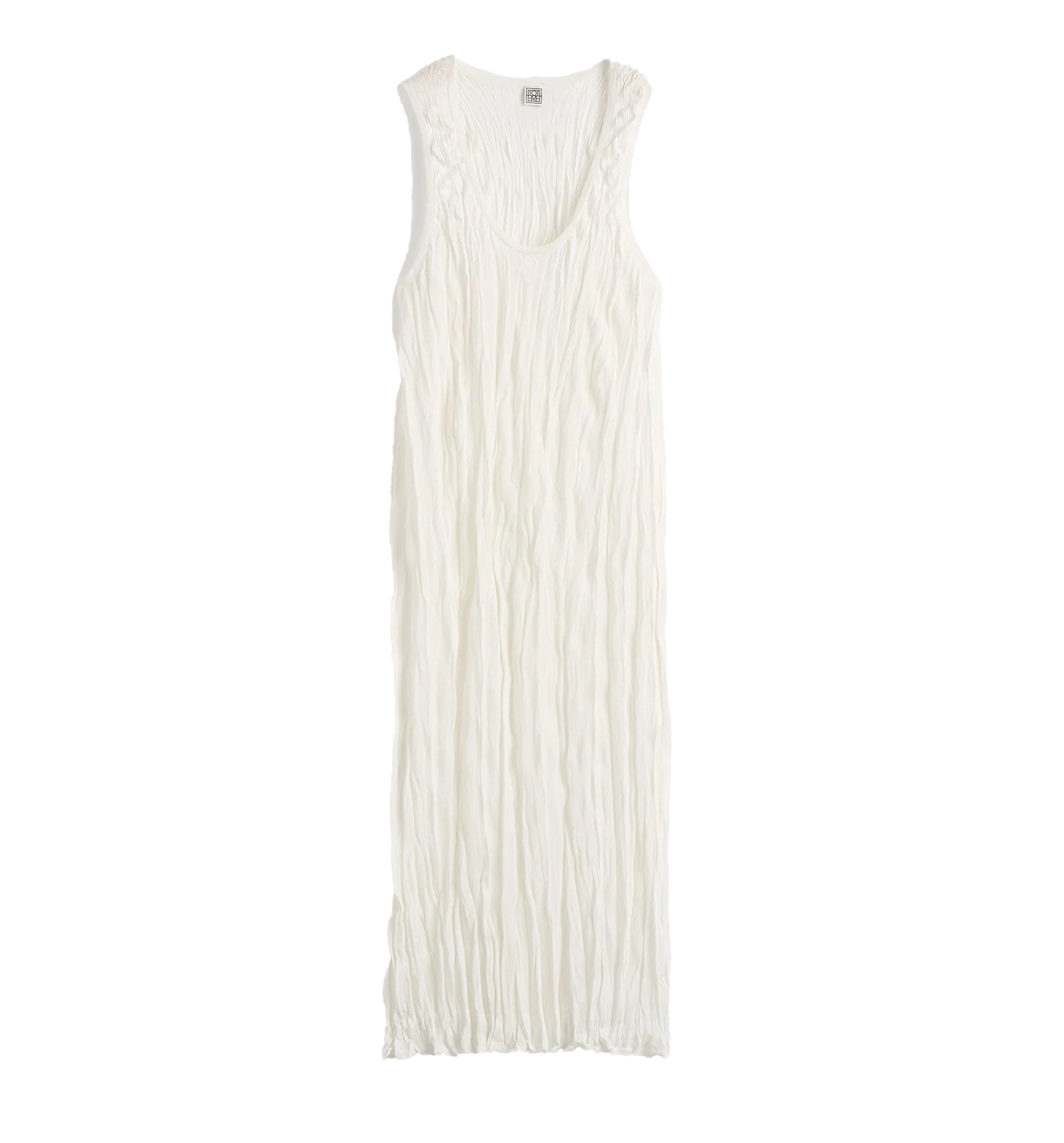 Crinkled Knit Tank Dress