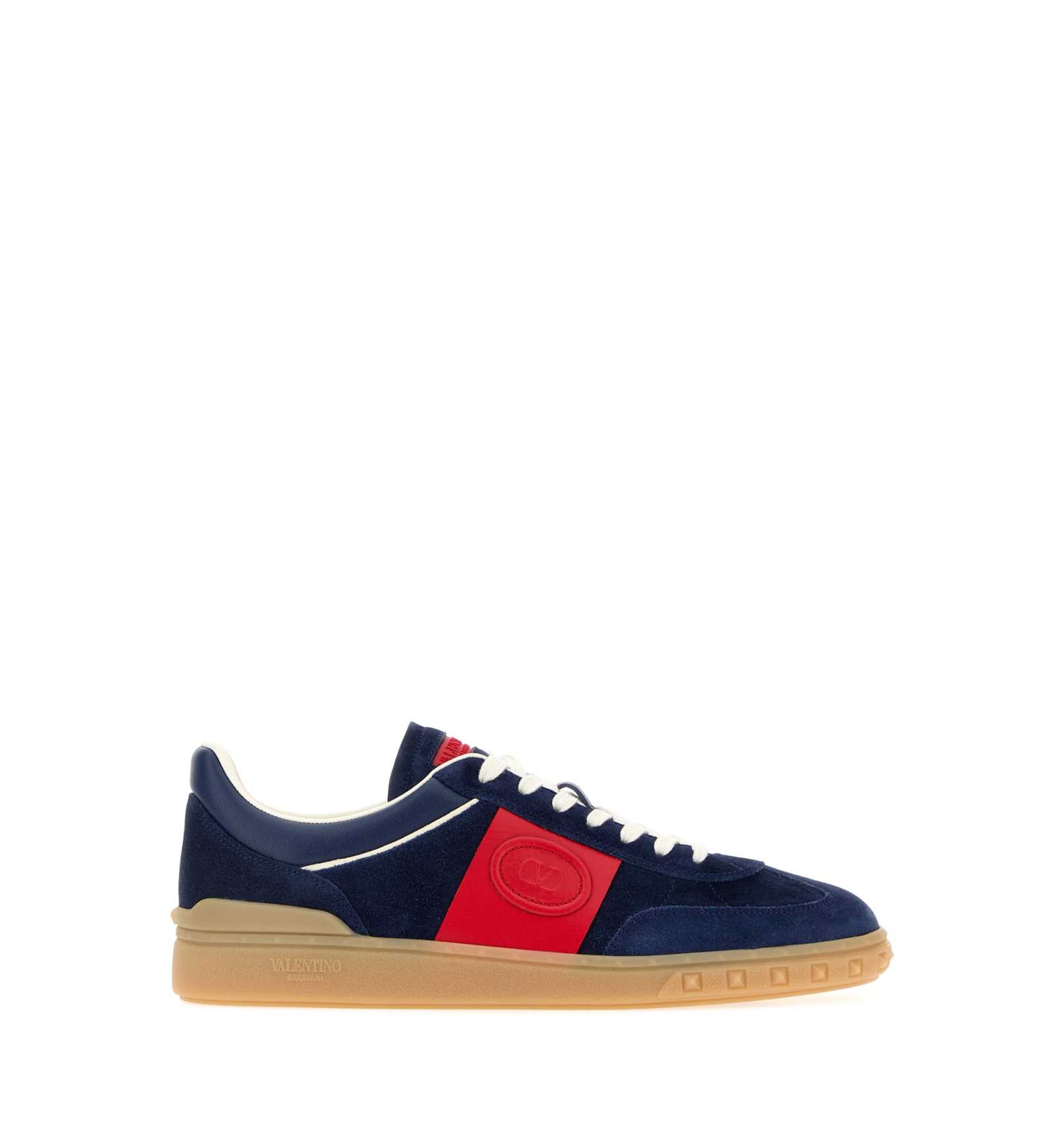 Upvillage Low Top Trainer In Split Leather And Calfskin Nappa Leather