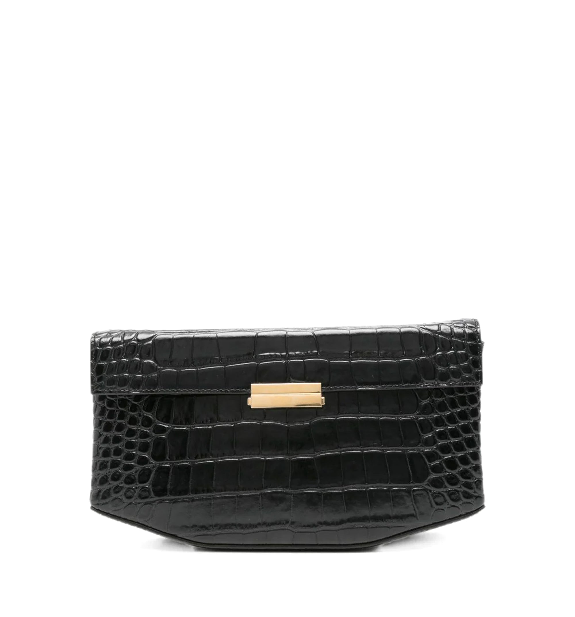 Clip Leather Shoulder Bag