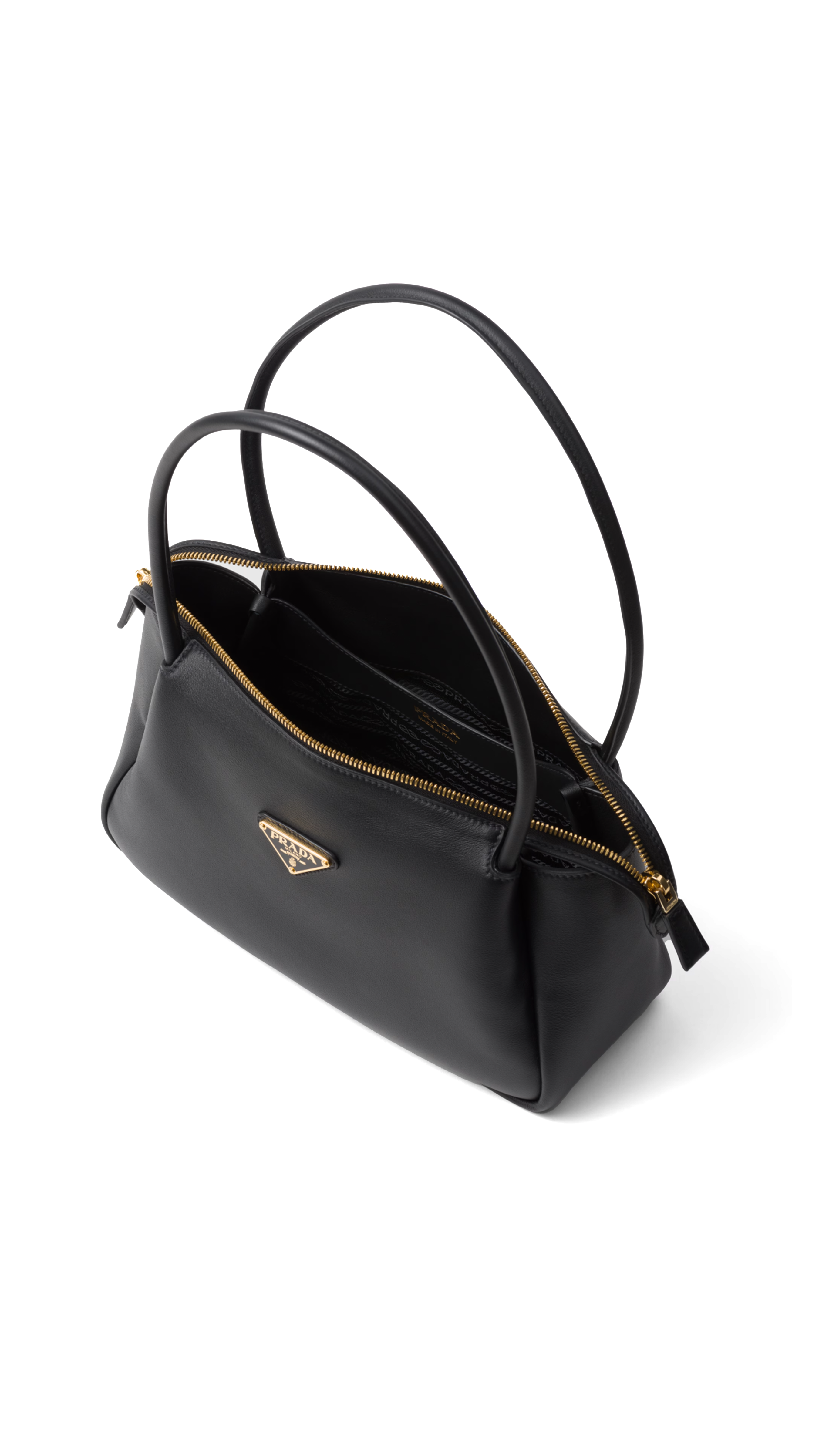 Medium Leather Handbag - Black