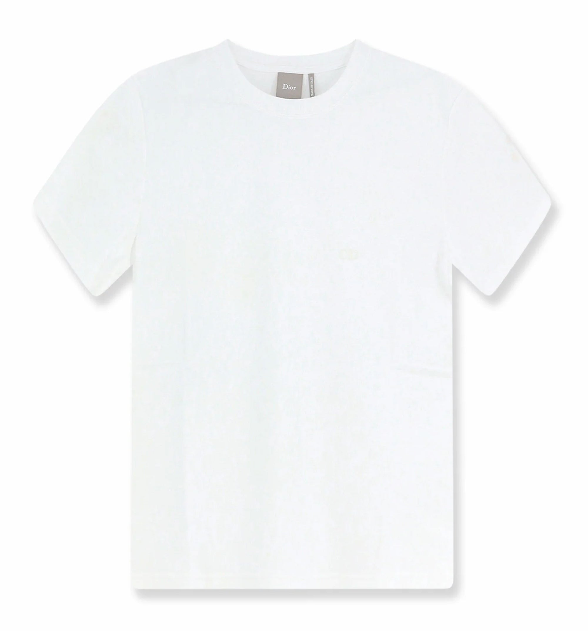 Cotton T-shirt with tone-on-tone embroidered CD logo