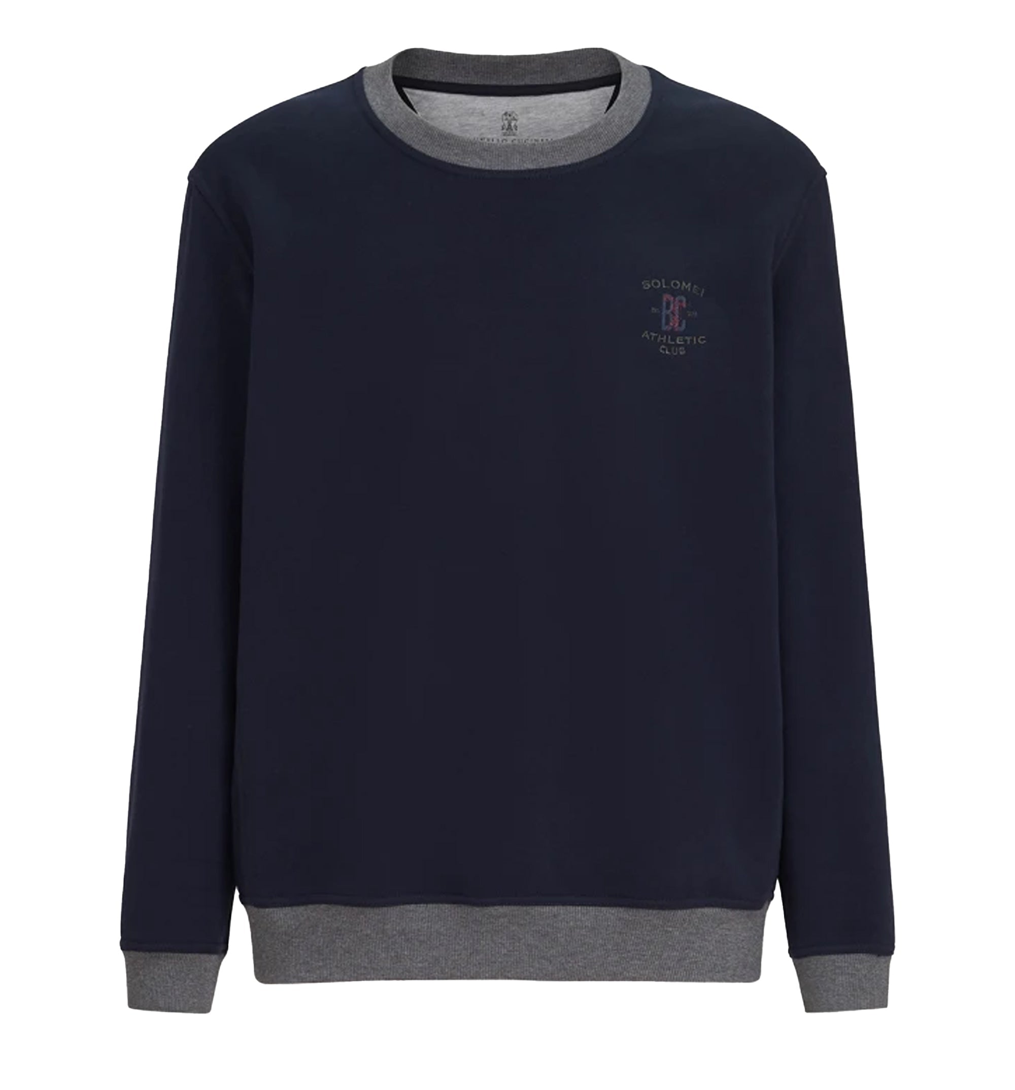 Cotton French terry sweatshirt with embroidery
