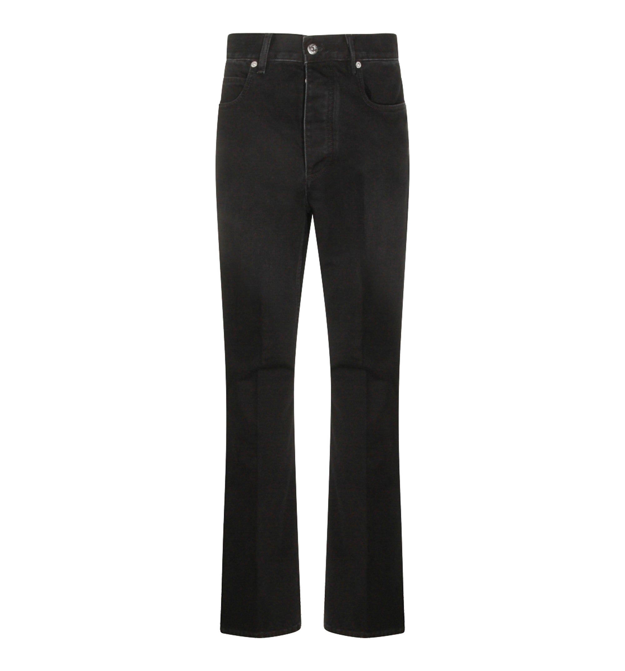Black Denim Flared Jeans