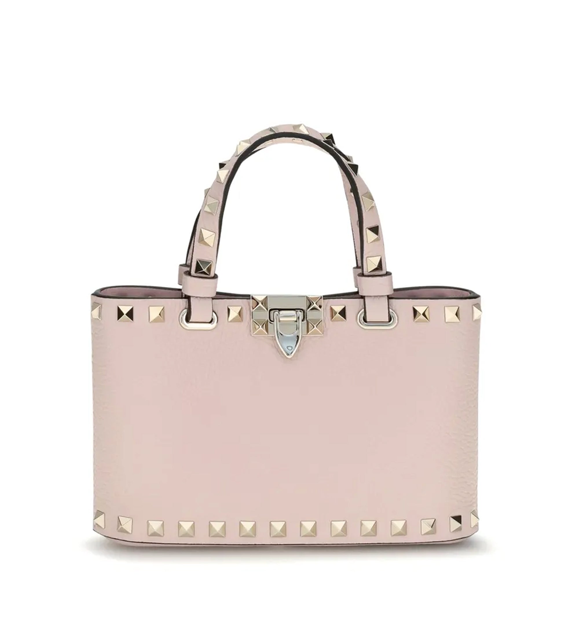 Rockstud Mini Shopping Bag In Grainy Calfskin