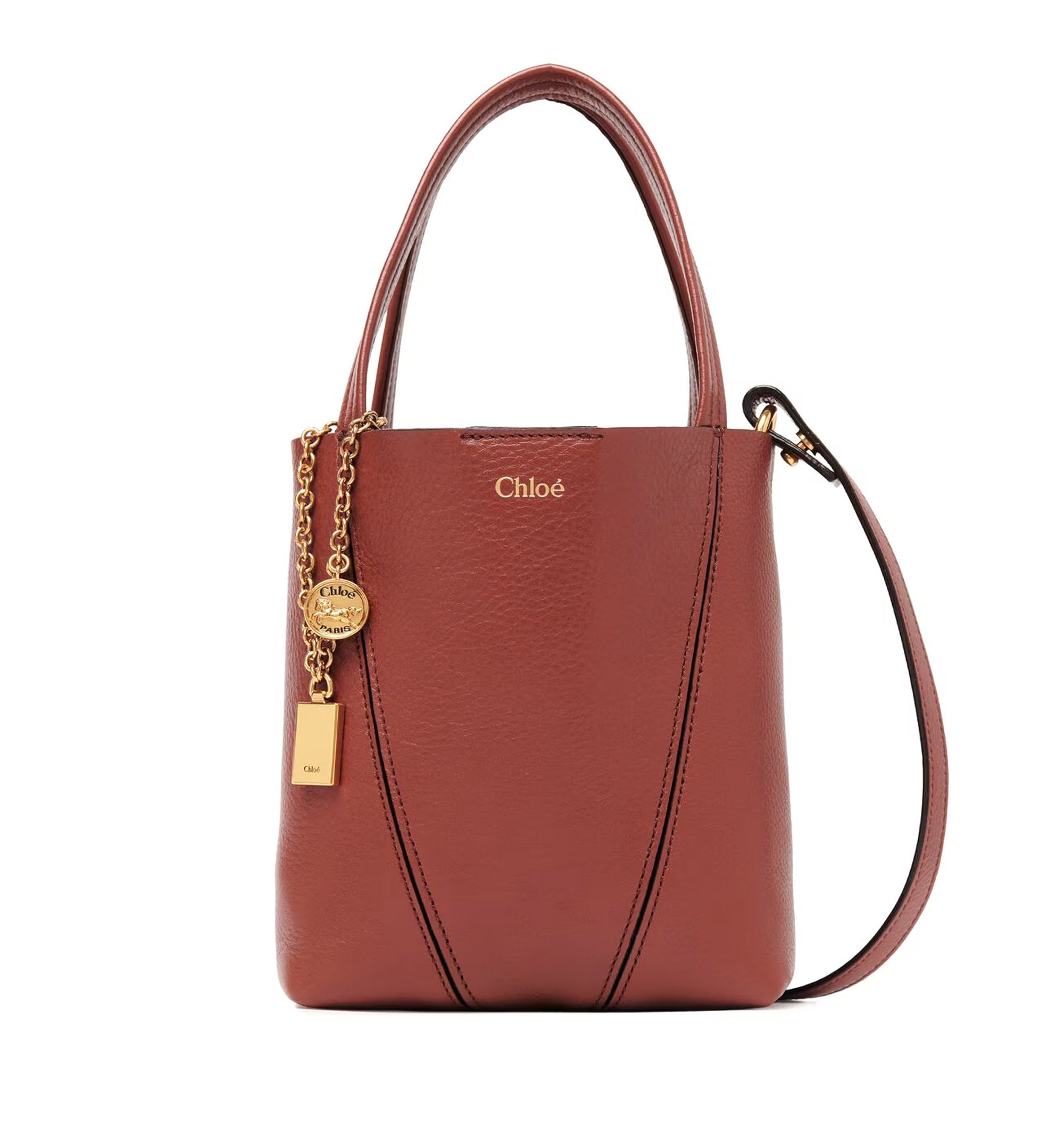 Small Chloé Spin tote bag in grained leather