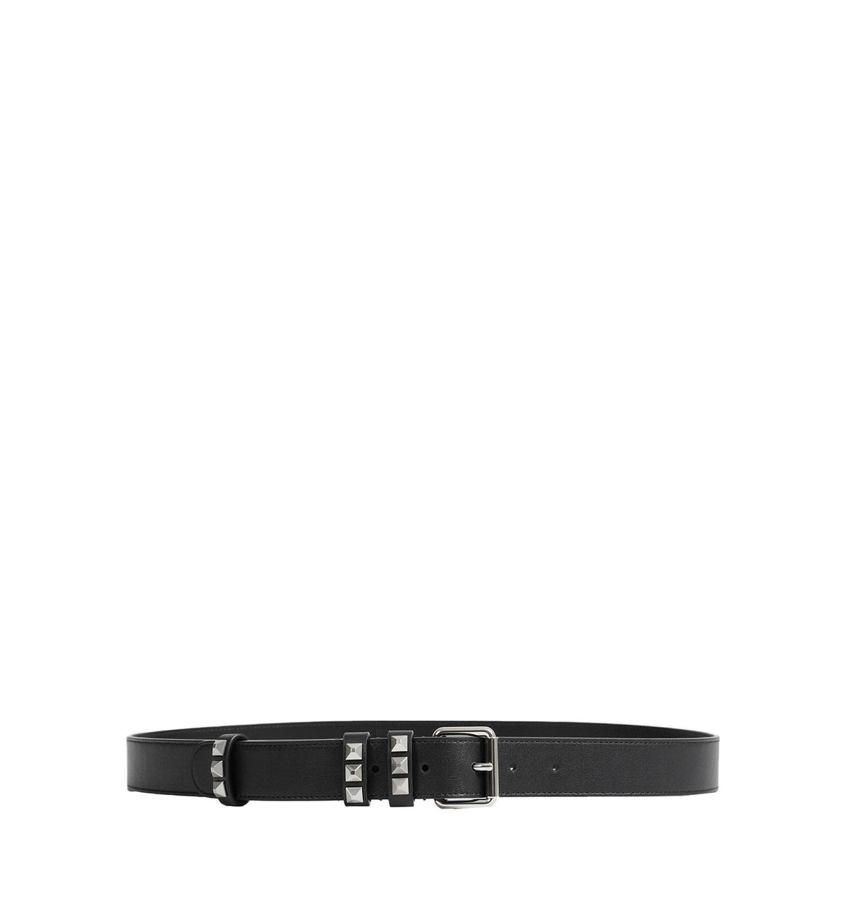 "Rockstud" black leather belt