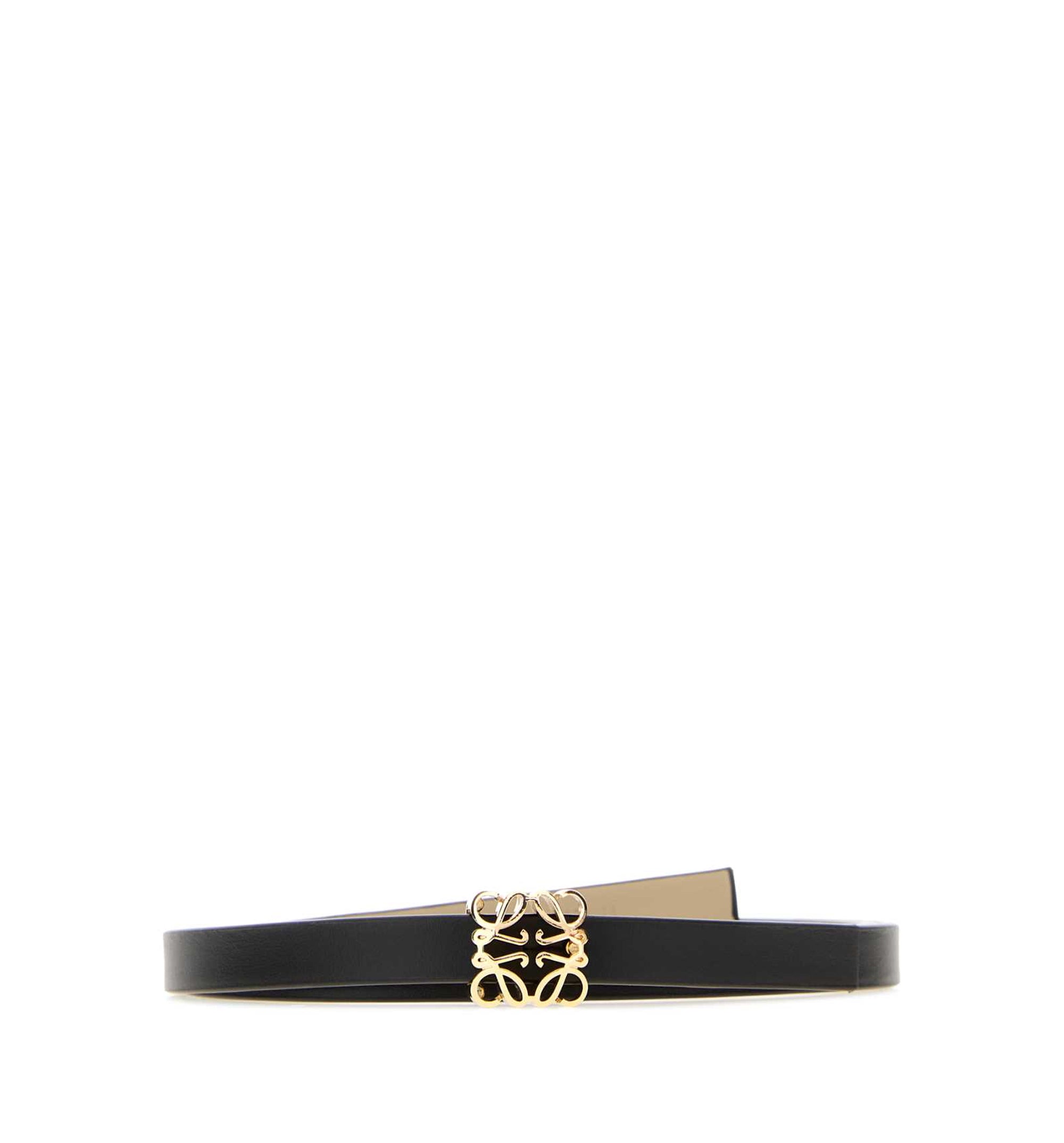 Reversible Anagram Bombé Belt In Smooth Calfskin