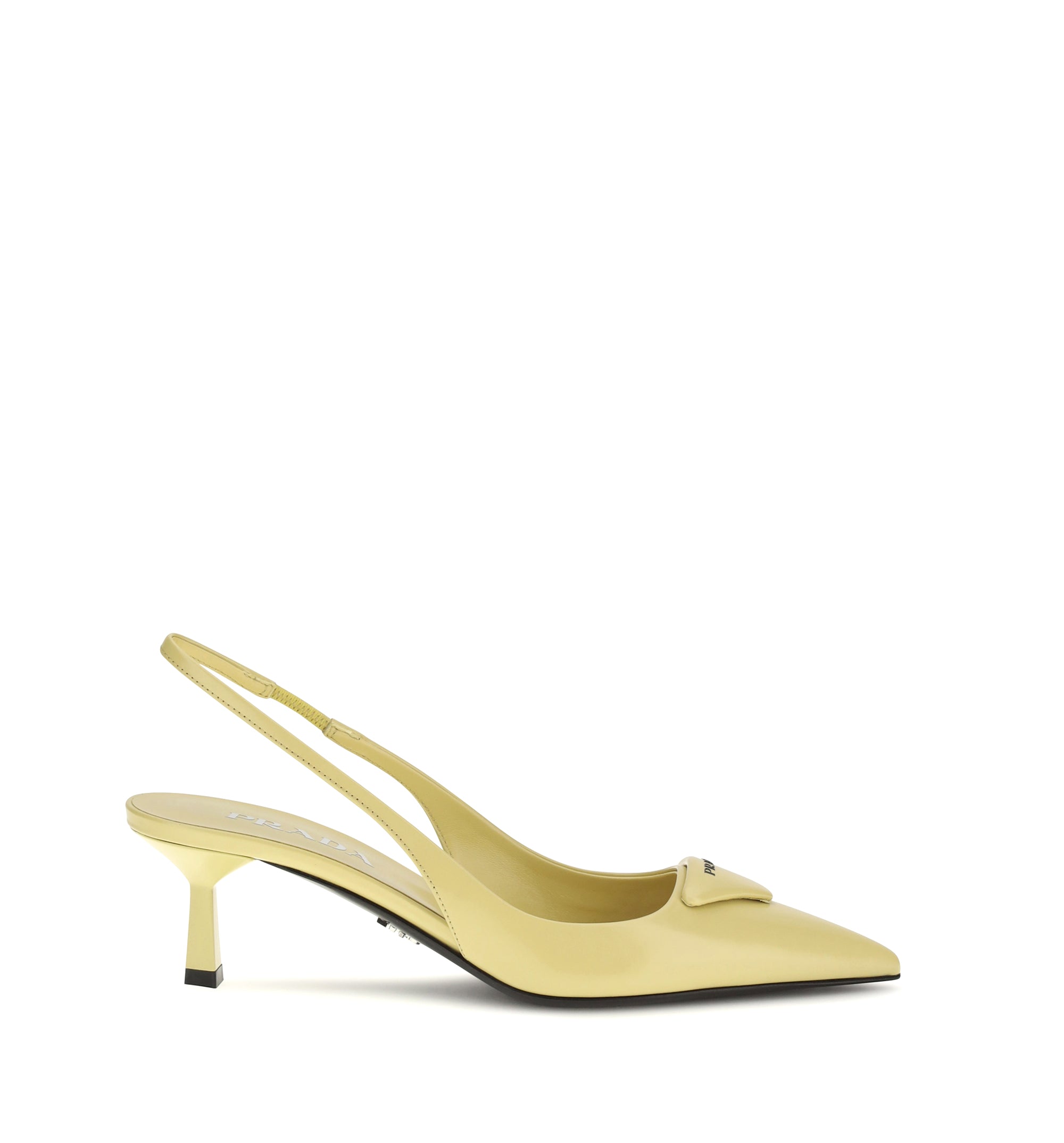 Triangle Logo Slingback Pumps