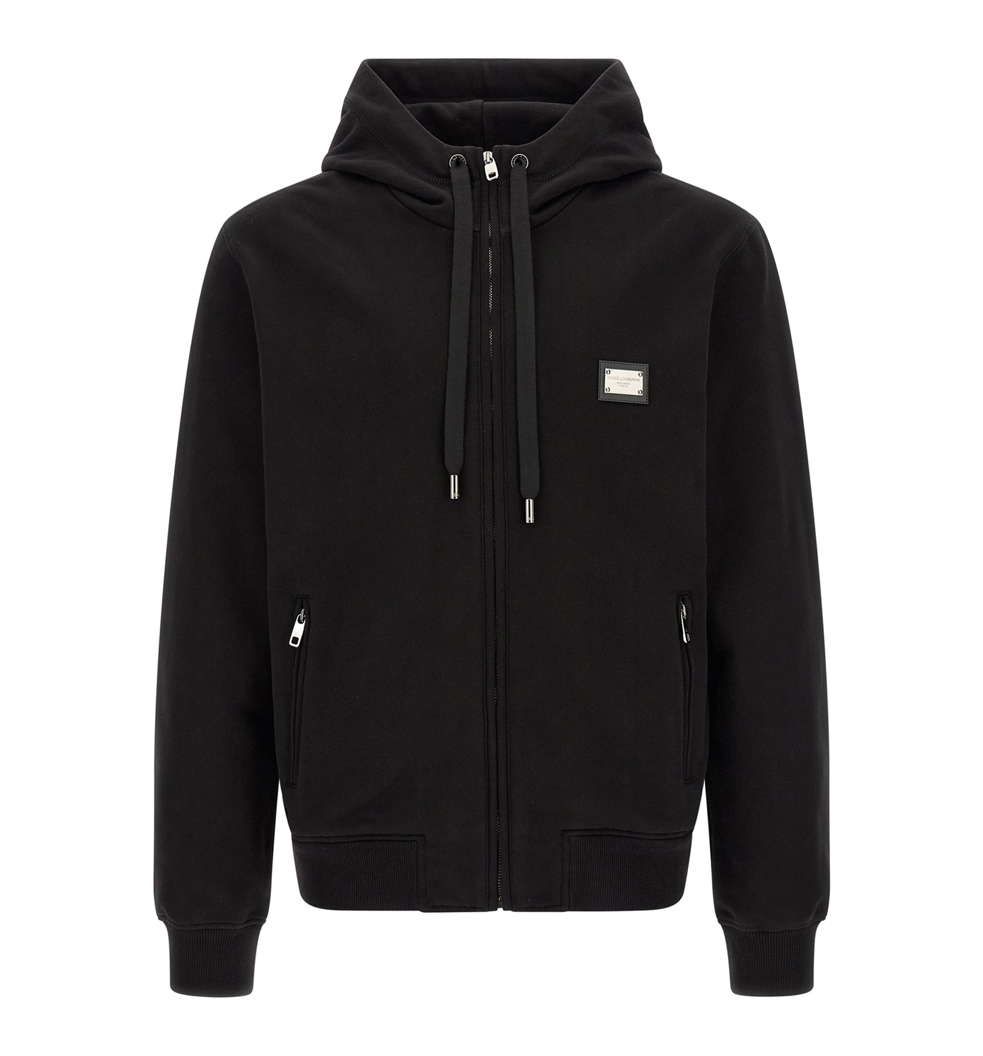 Zip-Up Sweatshirt With Logo Plaque