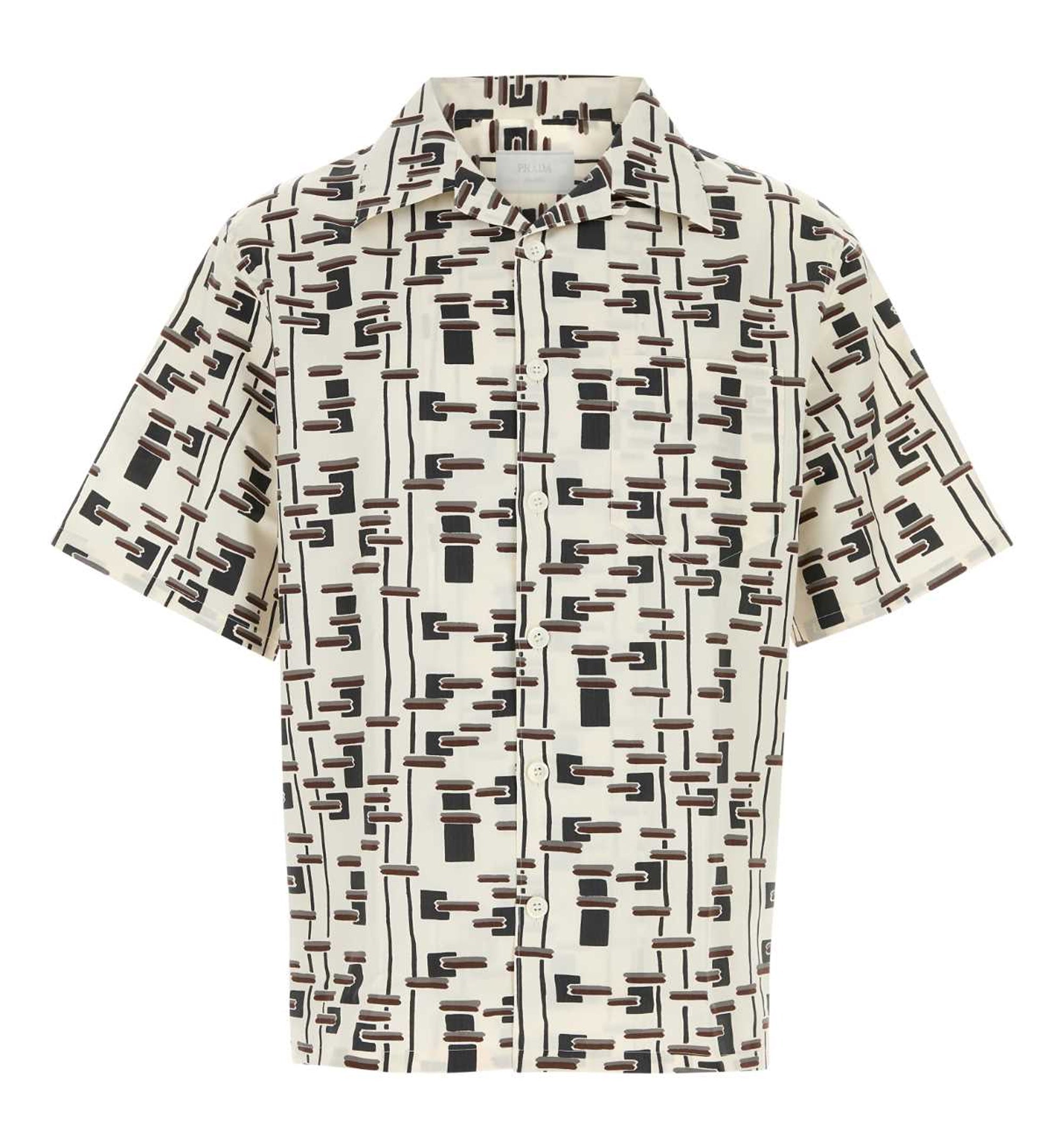 Printed Cotton And Silk Poplin Shirt