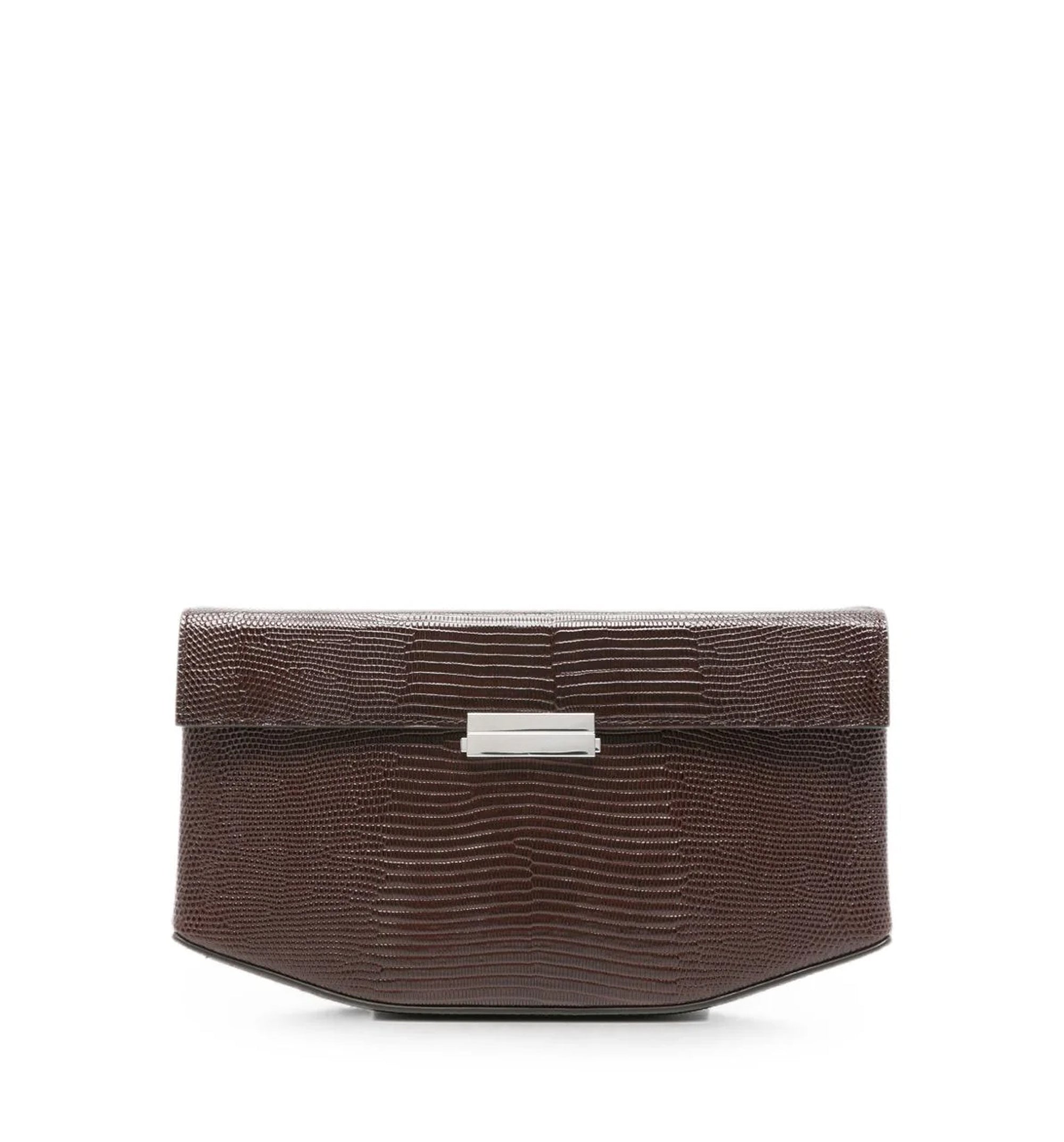 Clip Leather Shoulder Bag