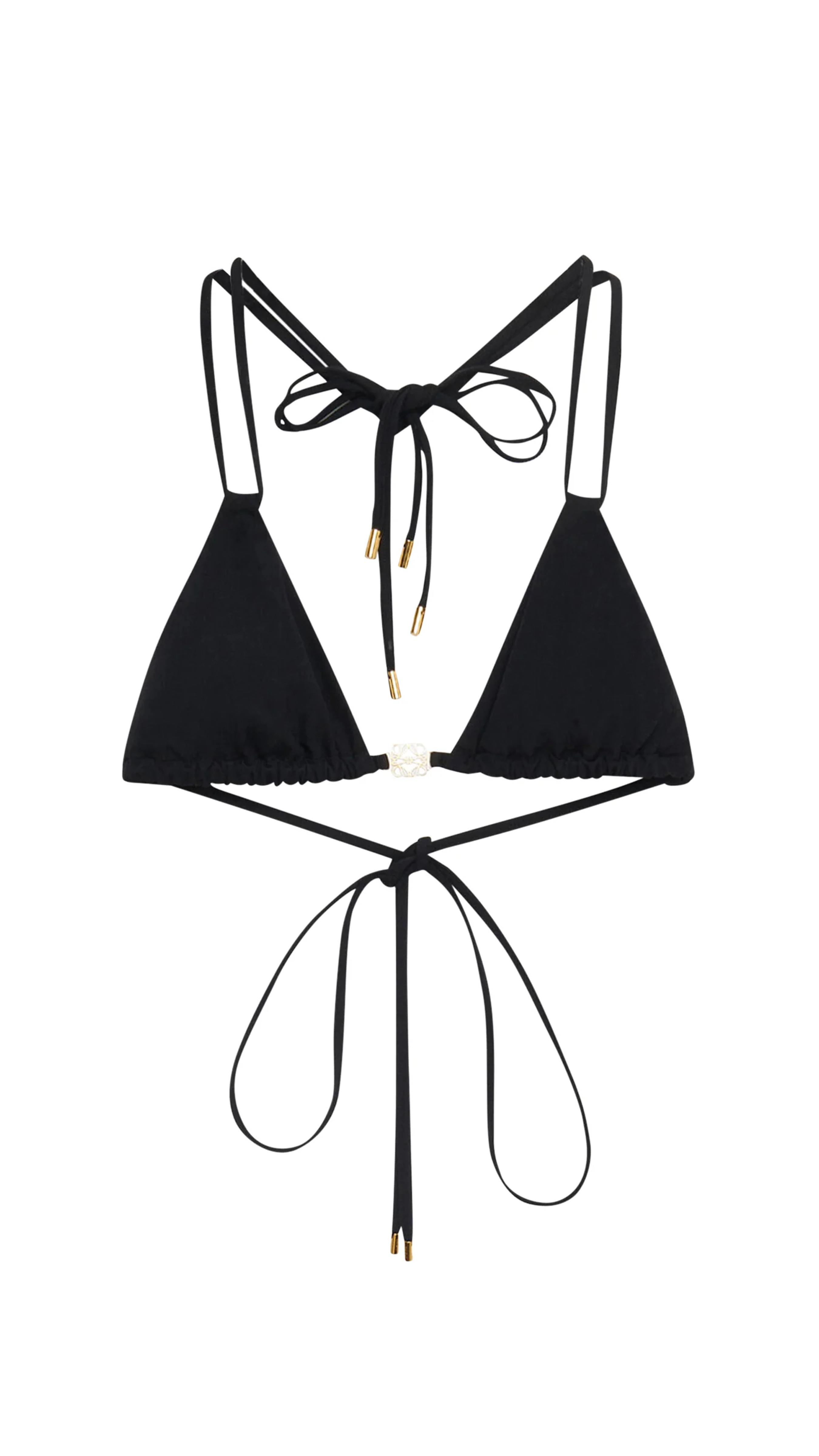 Anagram Bikini Top in Technical Jersey - Black