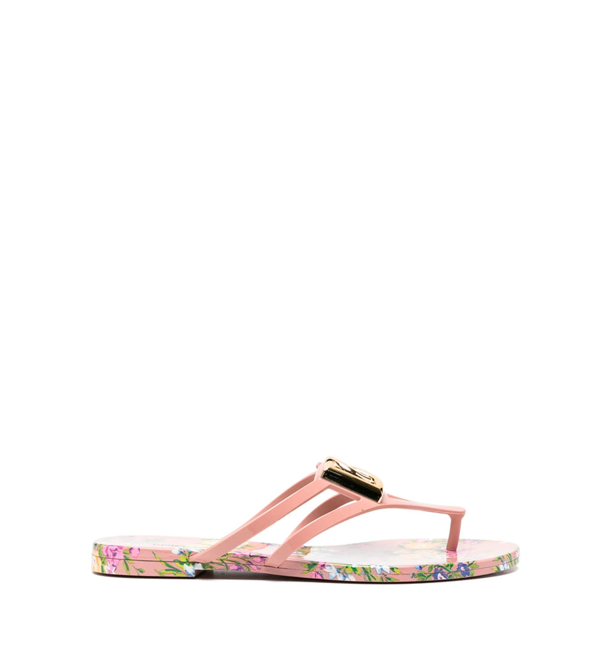 Rubber beachwear slides with logo