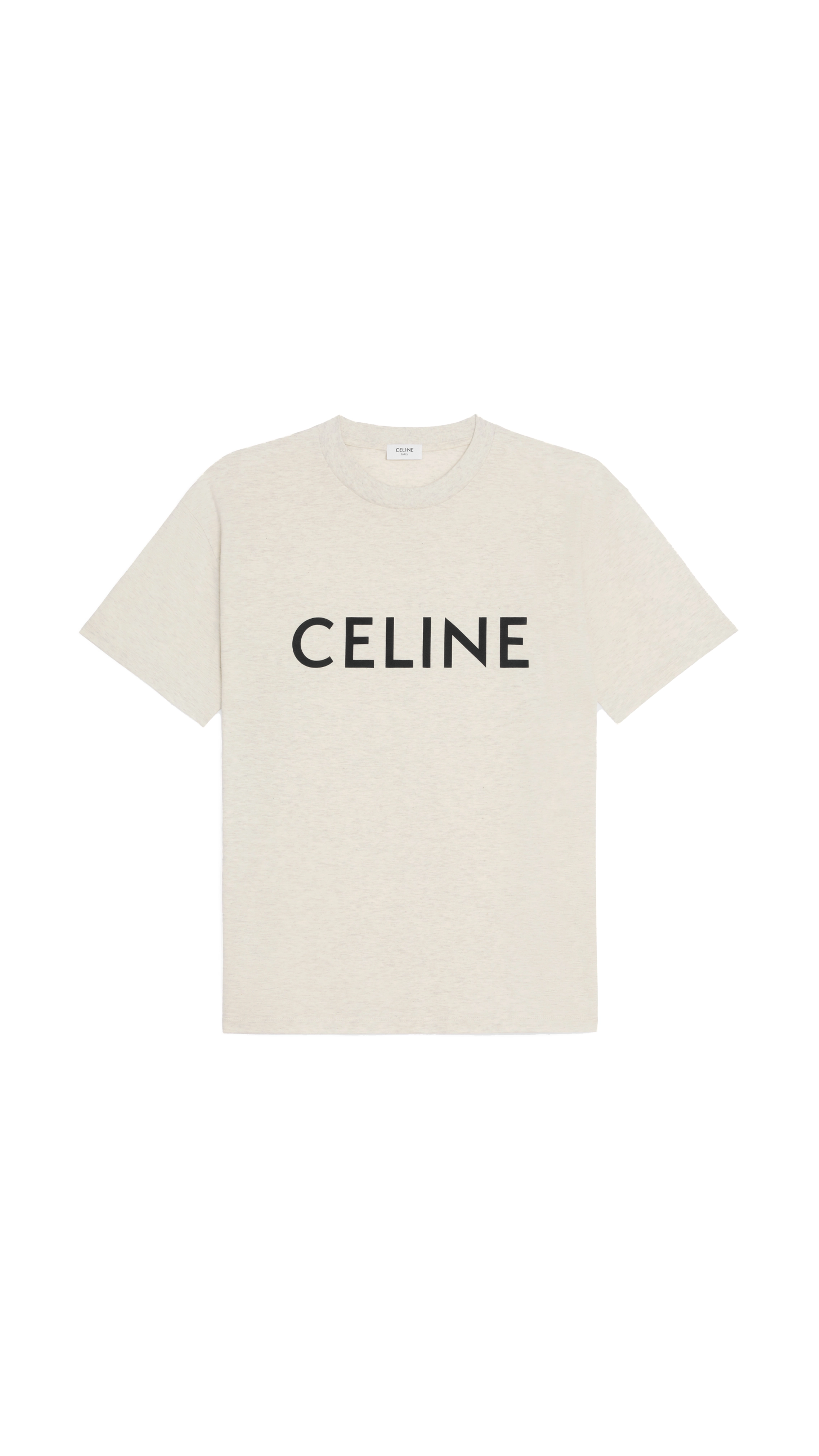 Loose T-shirt in Cotton Jersey - Beige/Black