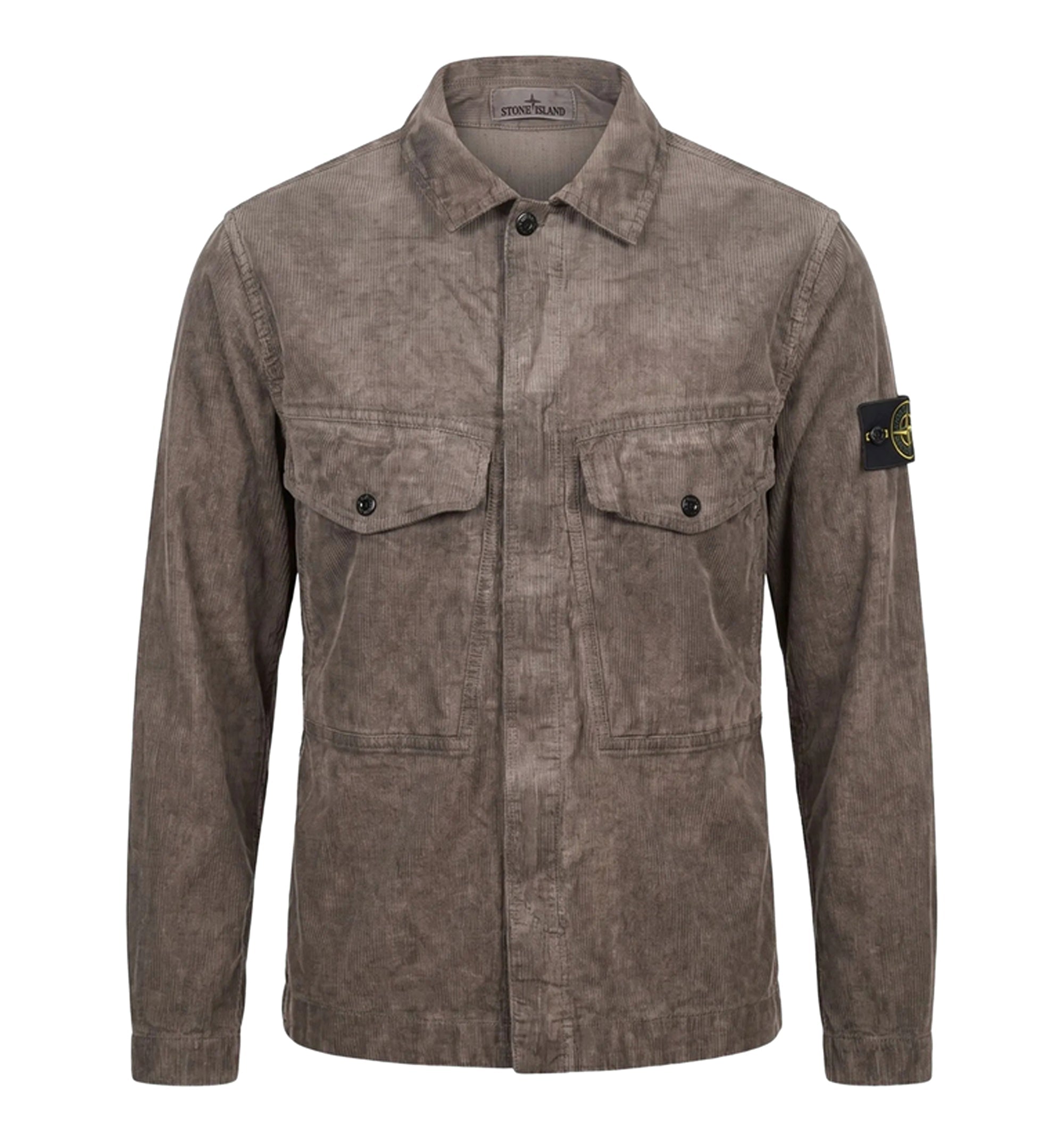 Corduroy Jacket With Logo Patch
