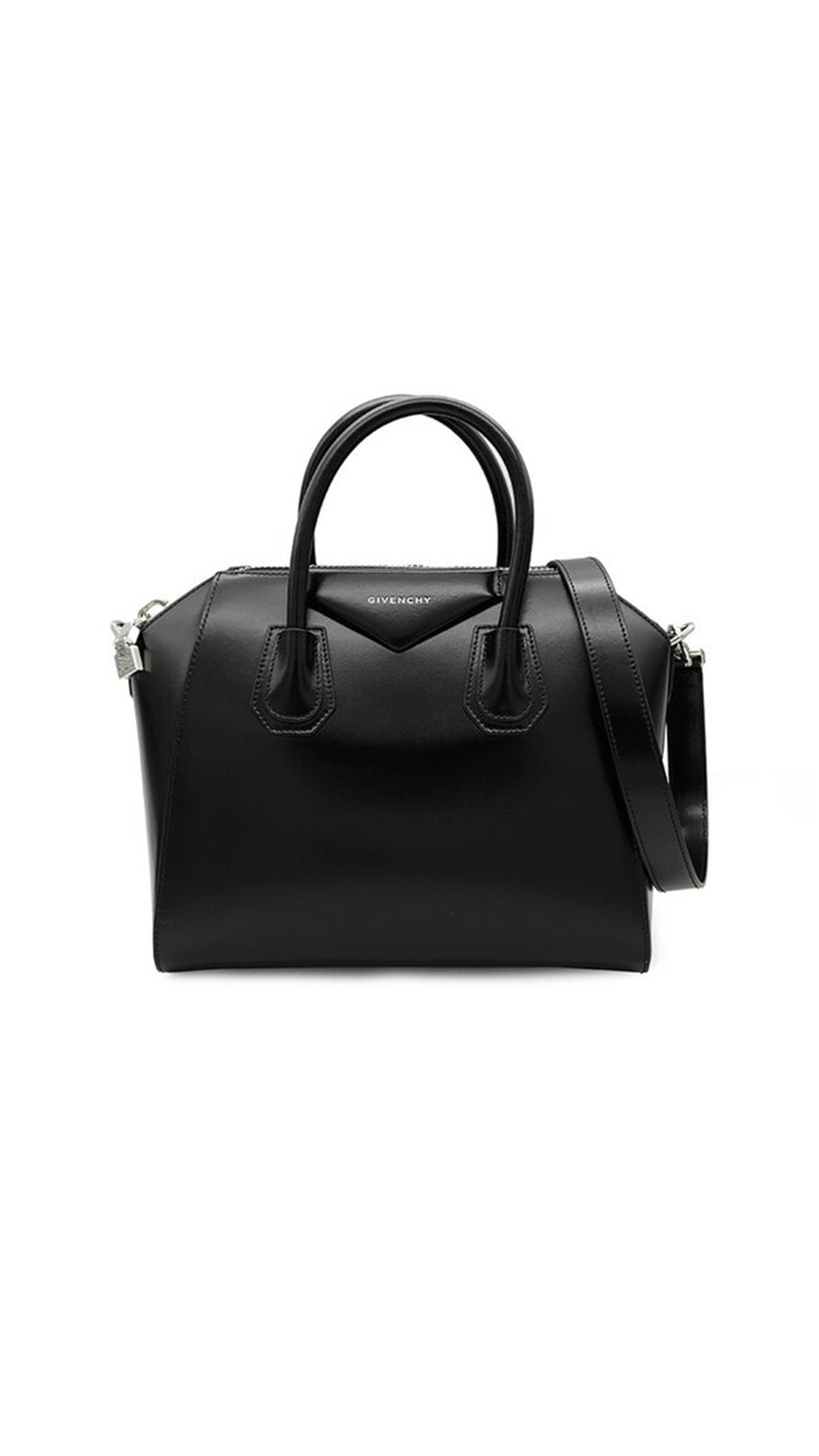 Small Antigona Bag in Box Leather - Black