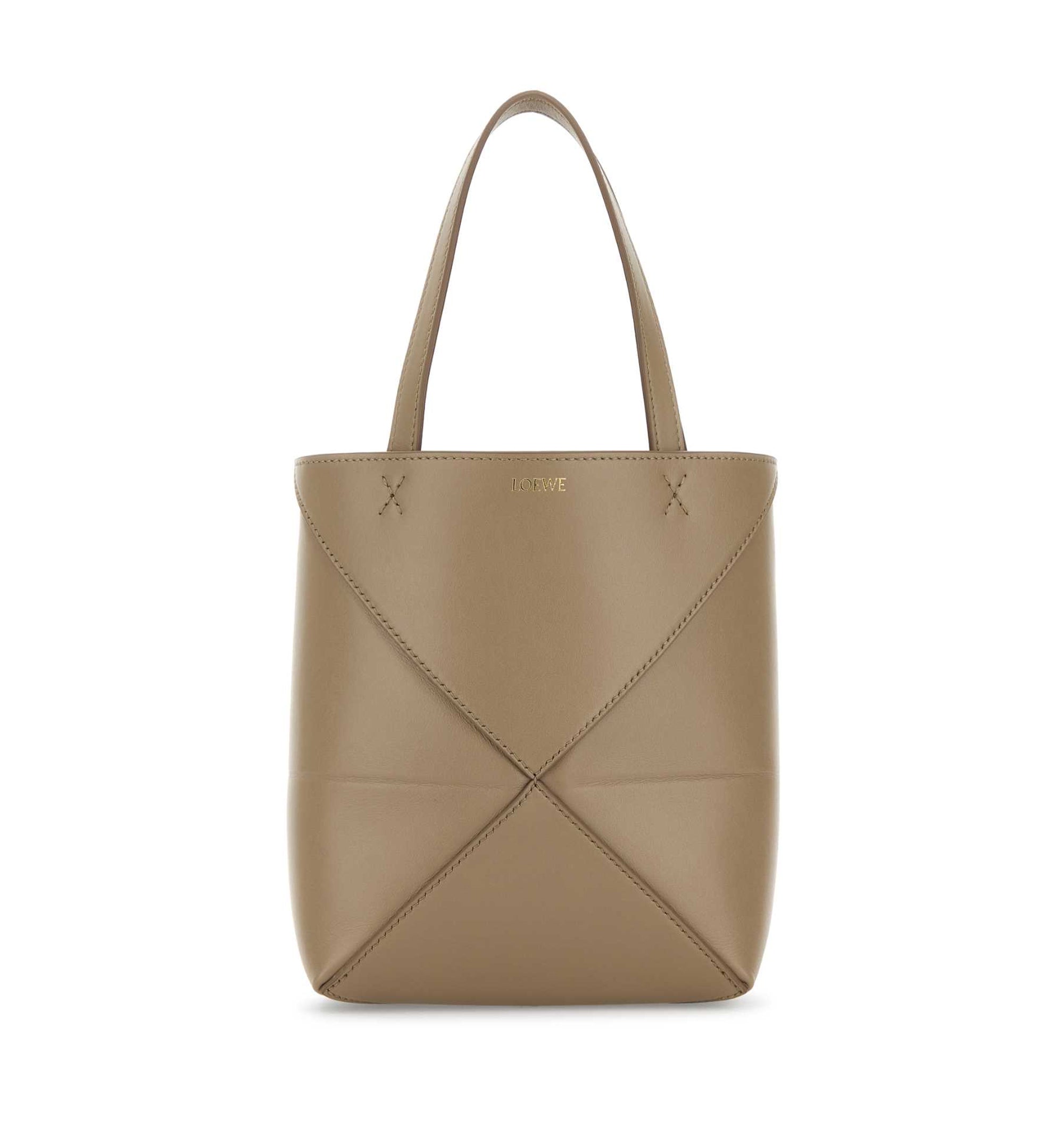 Mini Puzzle Fold Tote In Shiny Calfskin