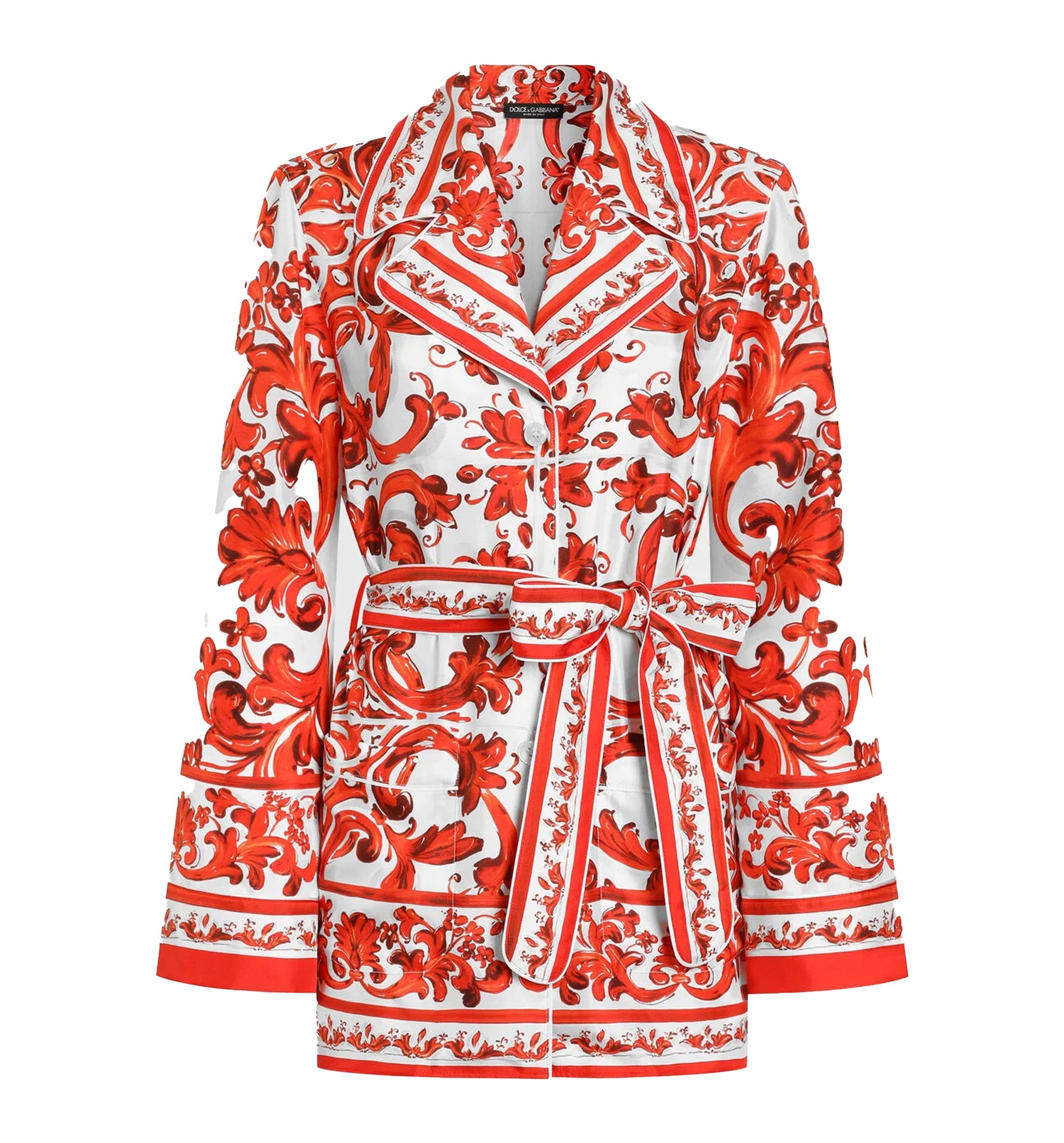 Vanity Shirt In Silk With Majolica Print
