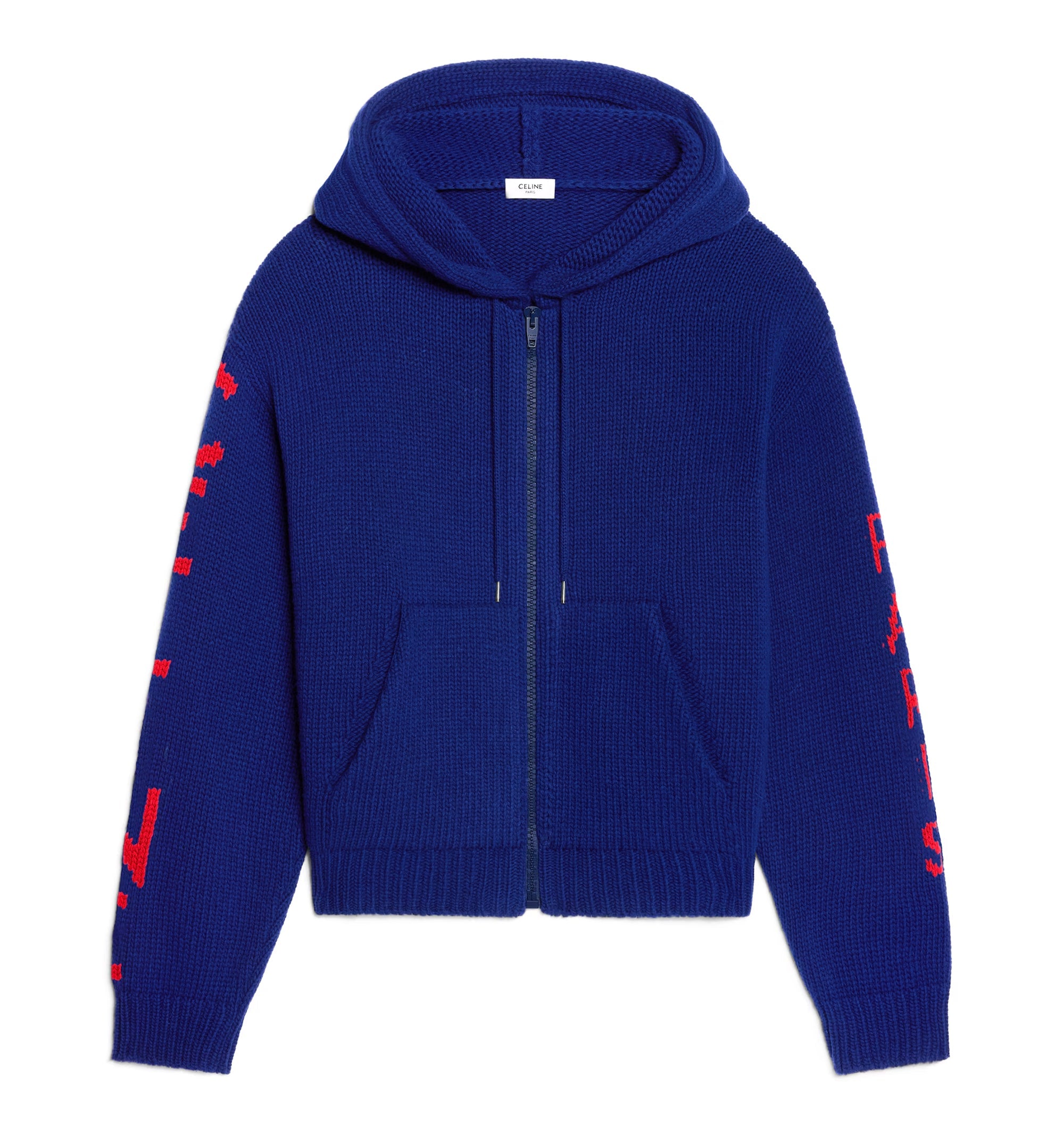 Hooded Cardigan In Ribbed Wool