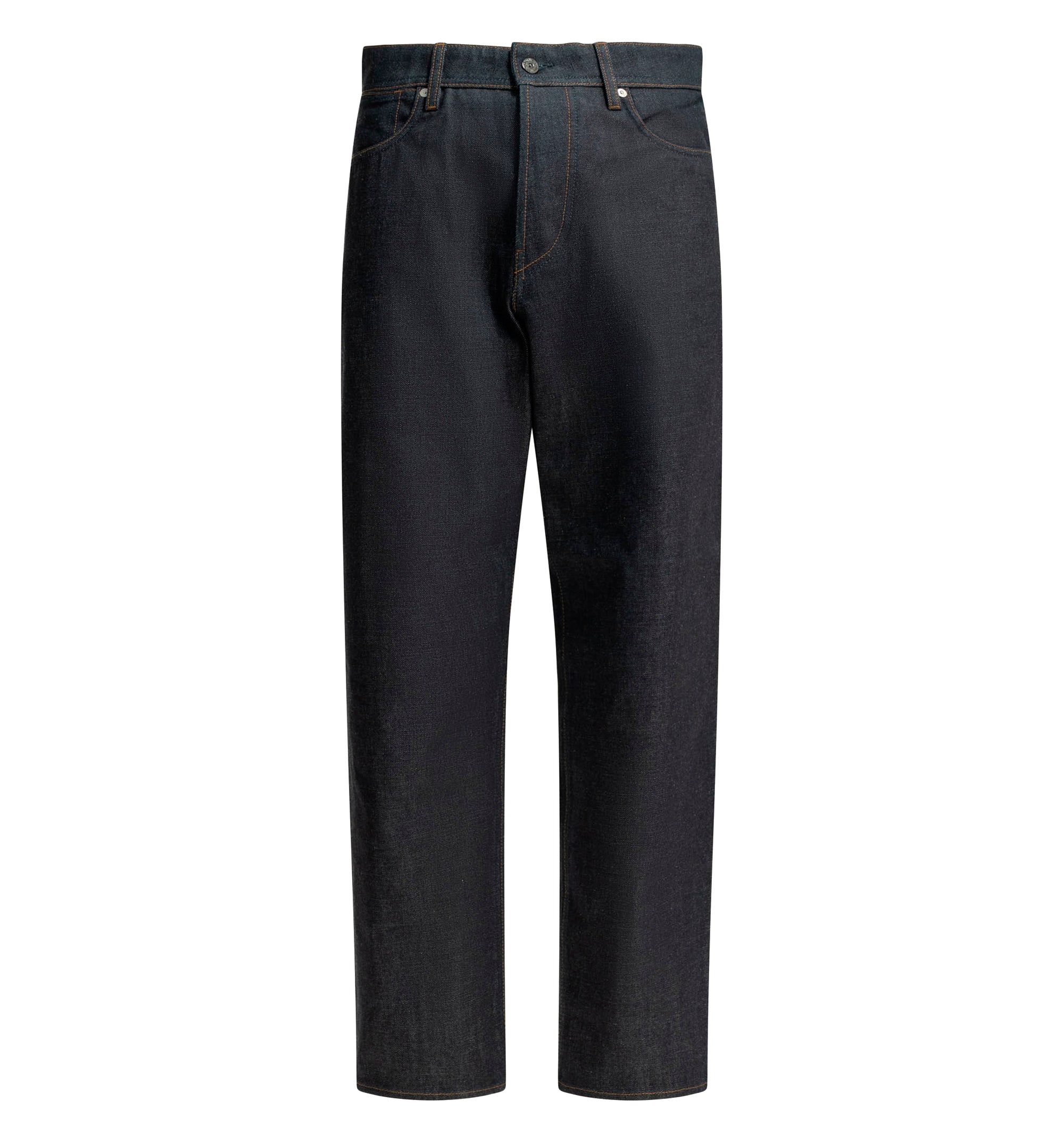 "Denim-Raw" Straight-Leg Jeans