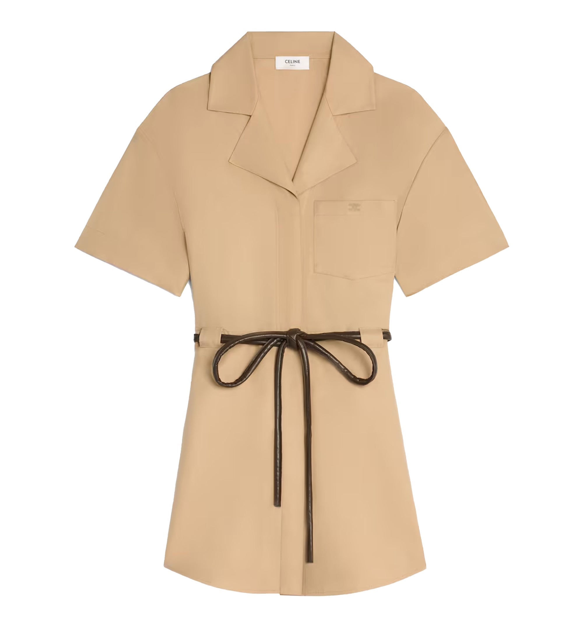 Dress in Cotton and Silk Twill
