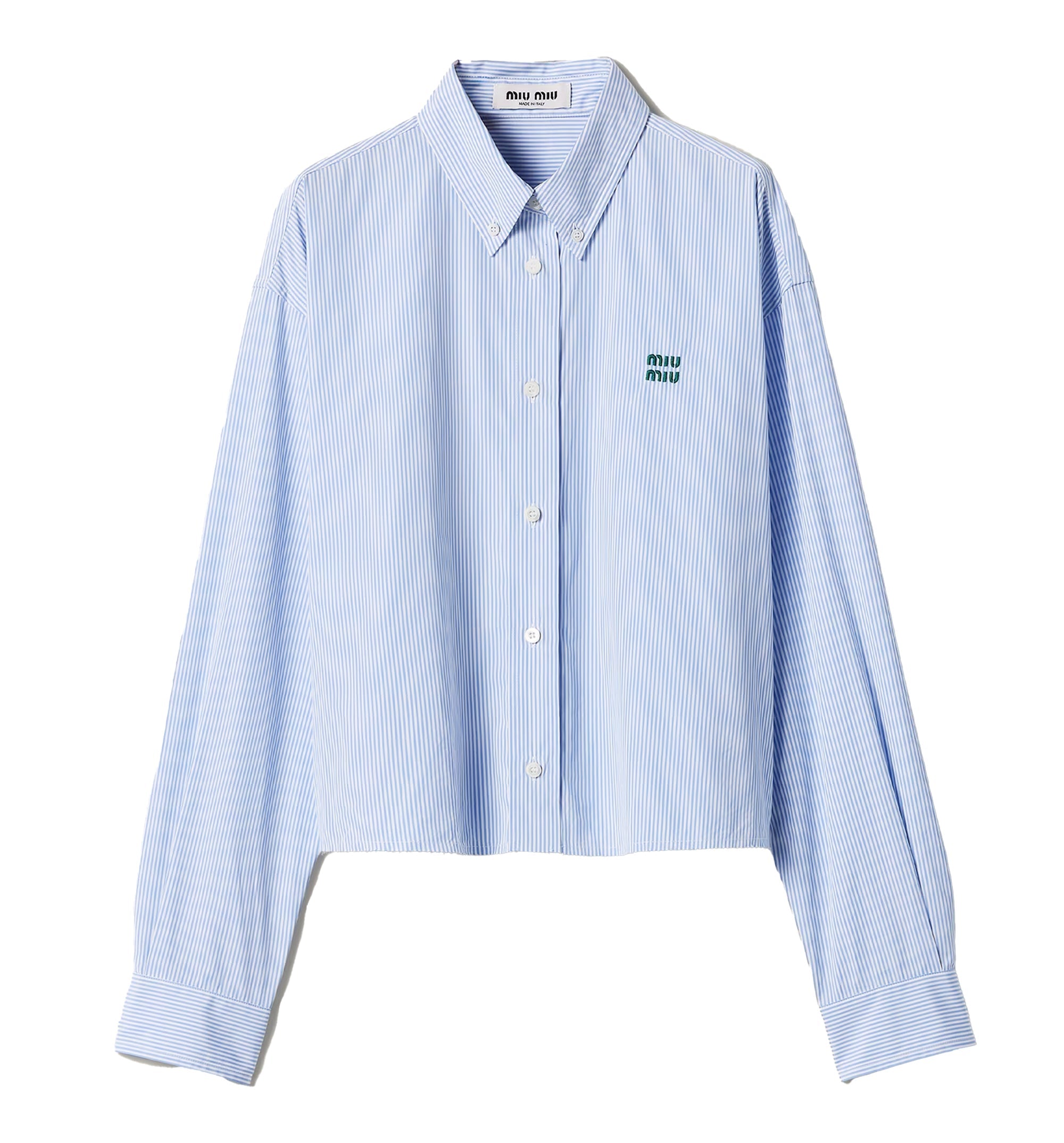Micro pinstripe poplin shirt