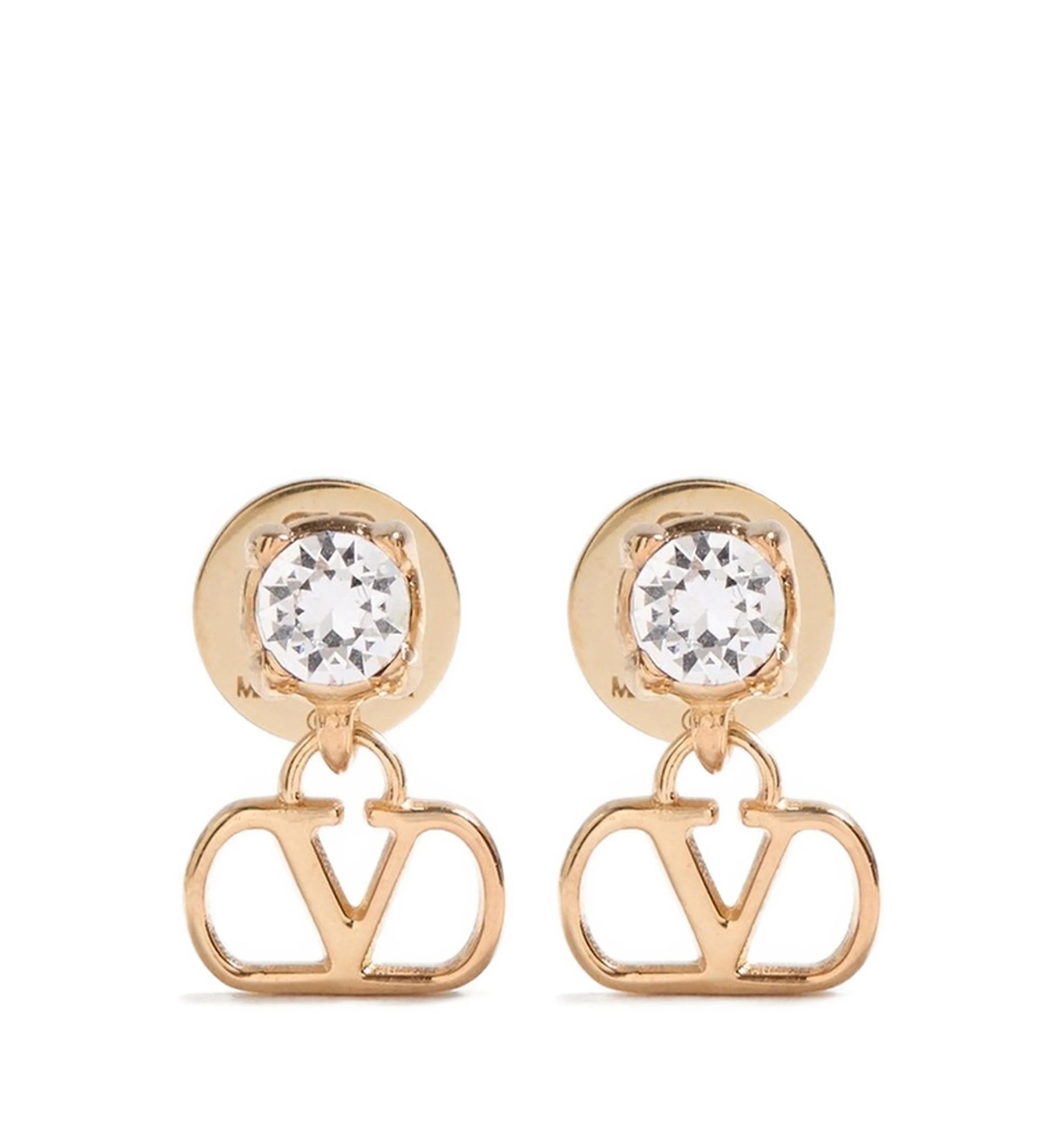Vlogo Signature Earrings In Metal And Swarovski® Crystals