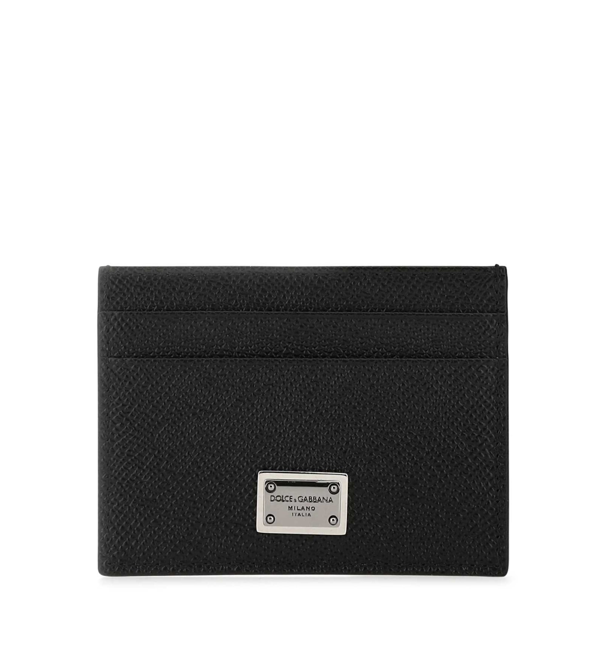 Calfskin Card Holder With Branded Plate