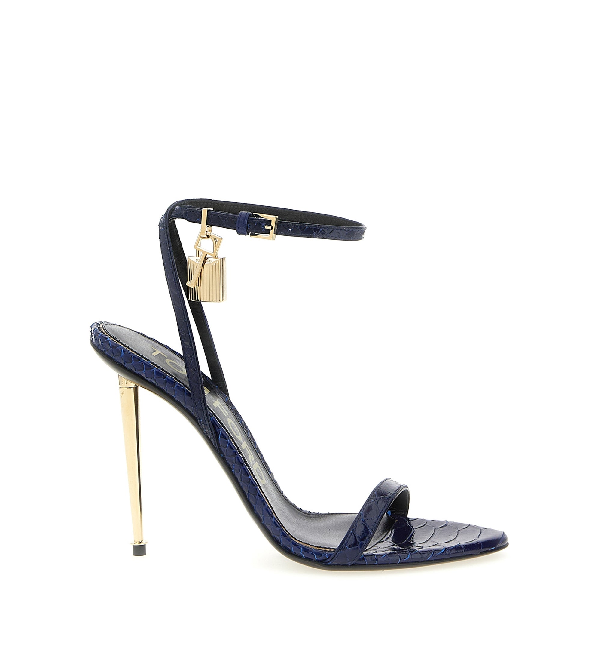 Padlock Leather Heeled Sandals