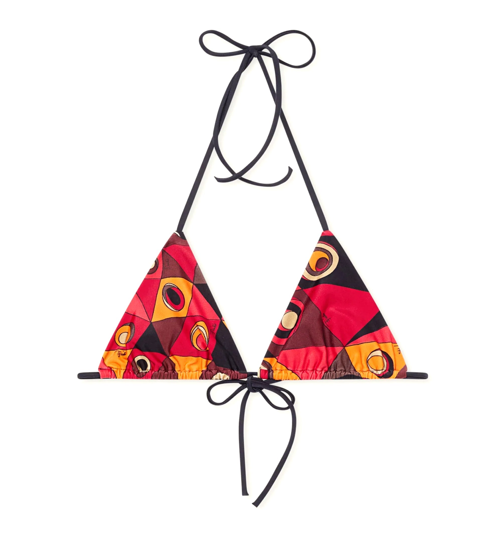Occhi Print Triangle Bikini Top