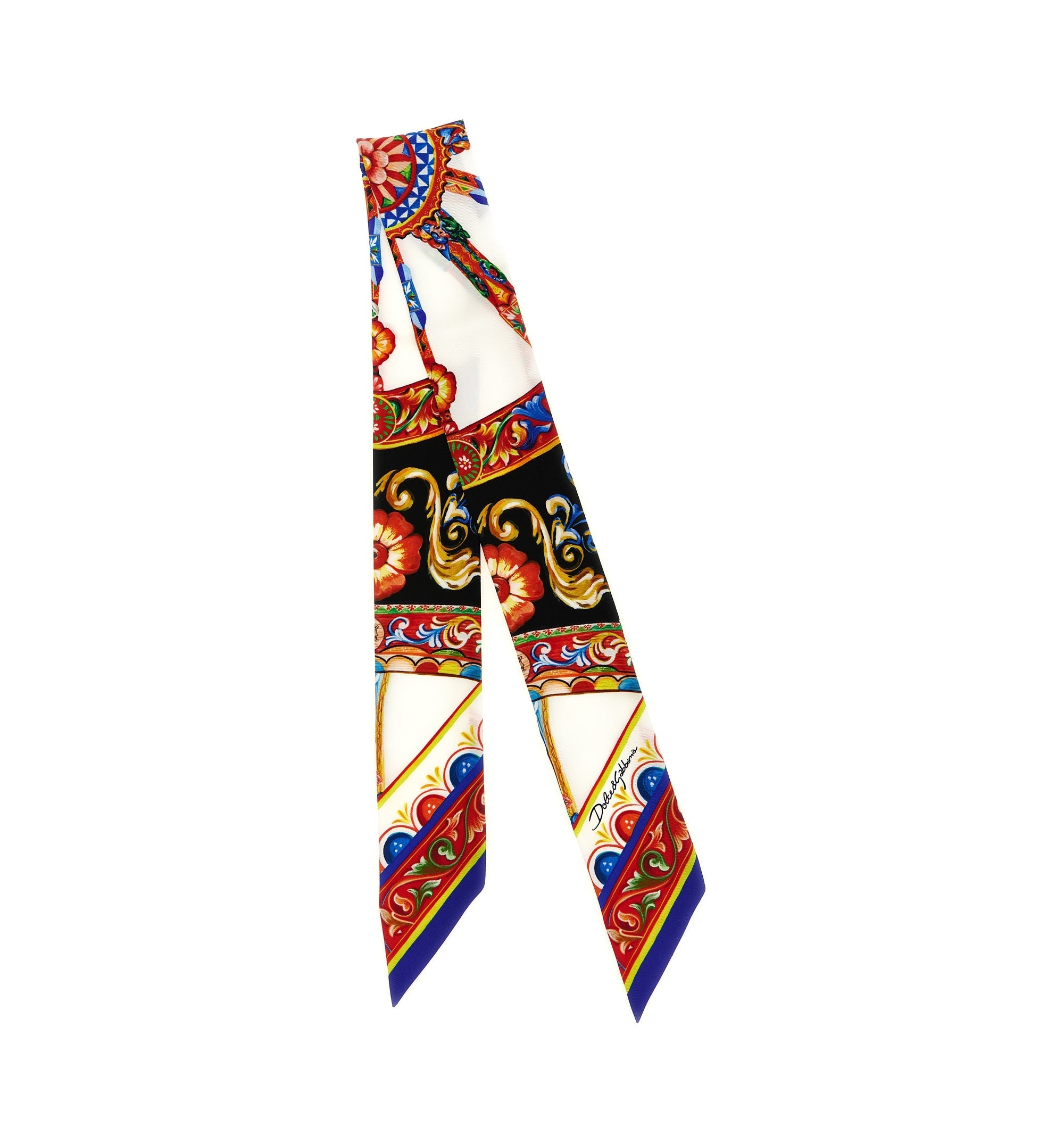 6x100 Carretto-Print Silk Twill Bandeau