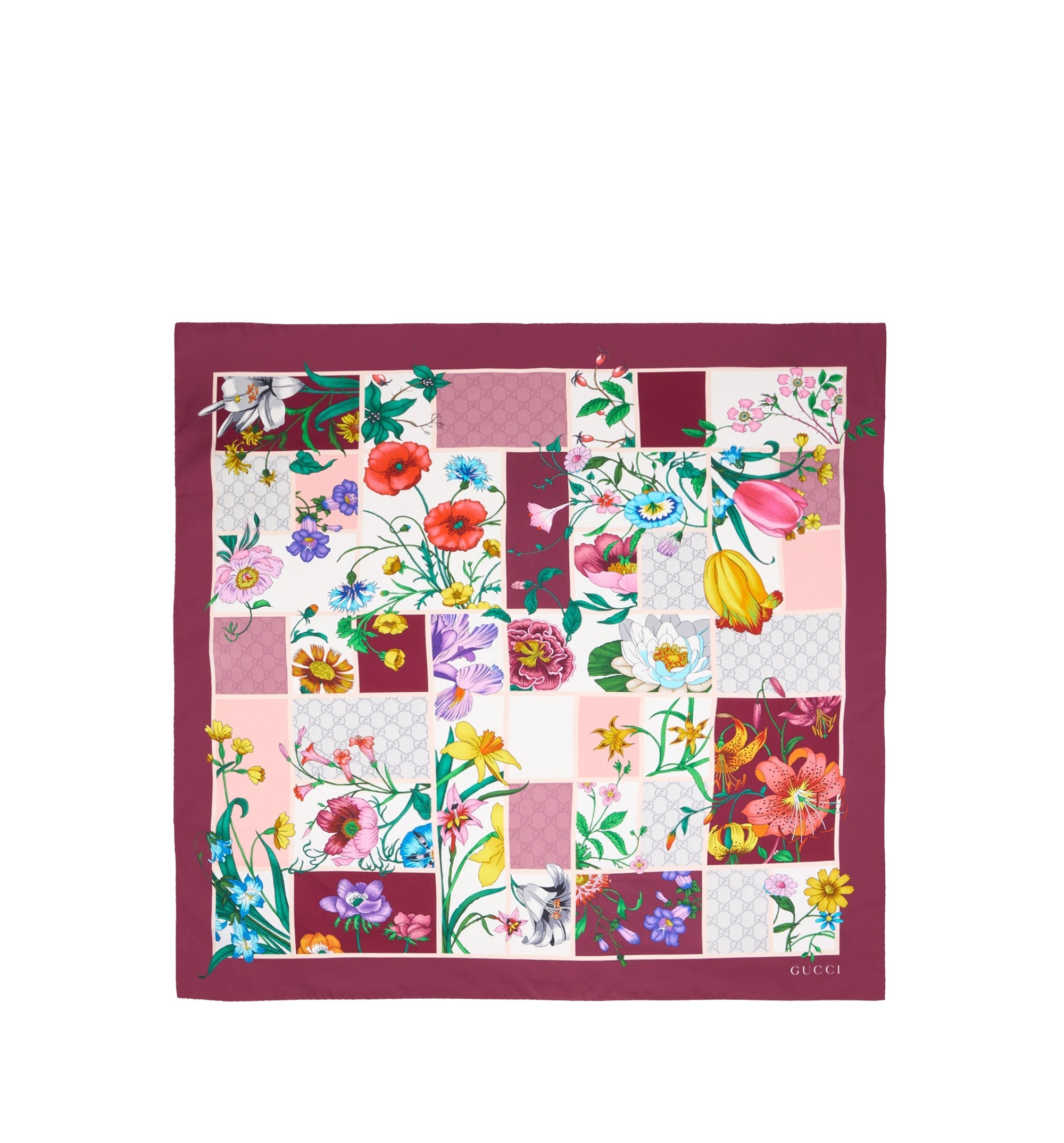 Printed silk twill carré